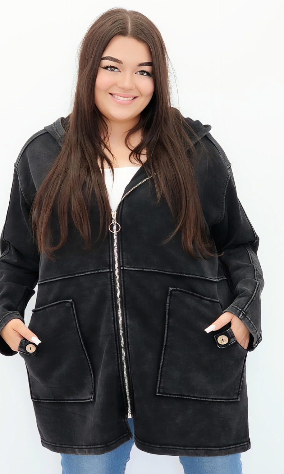 Bluza oversize z kapturem Stylowa XL