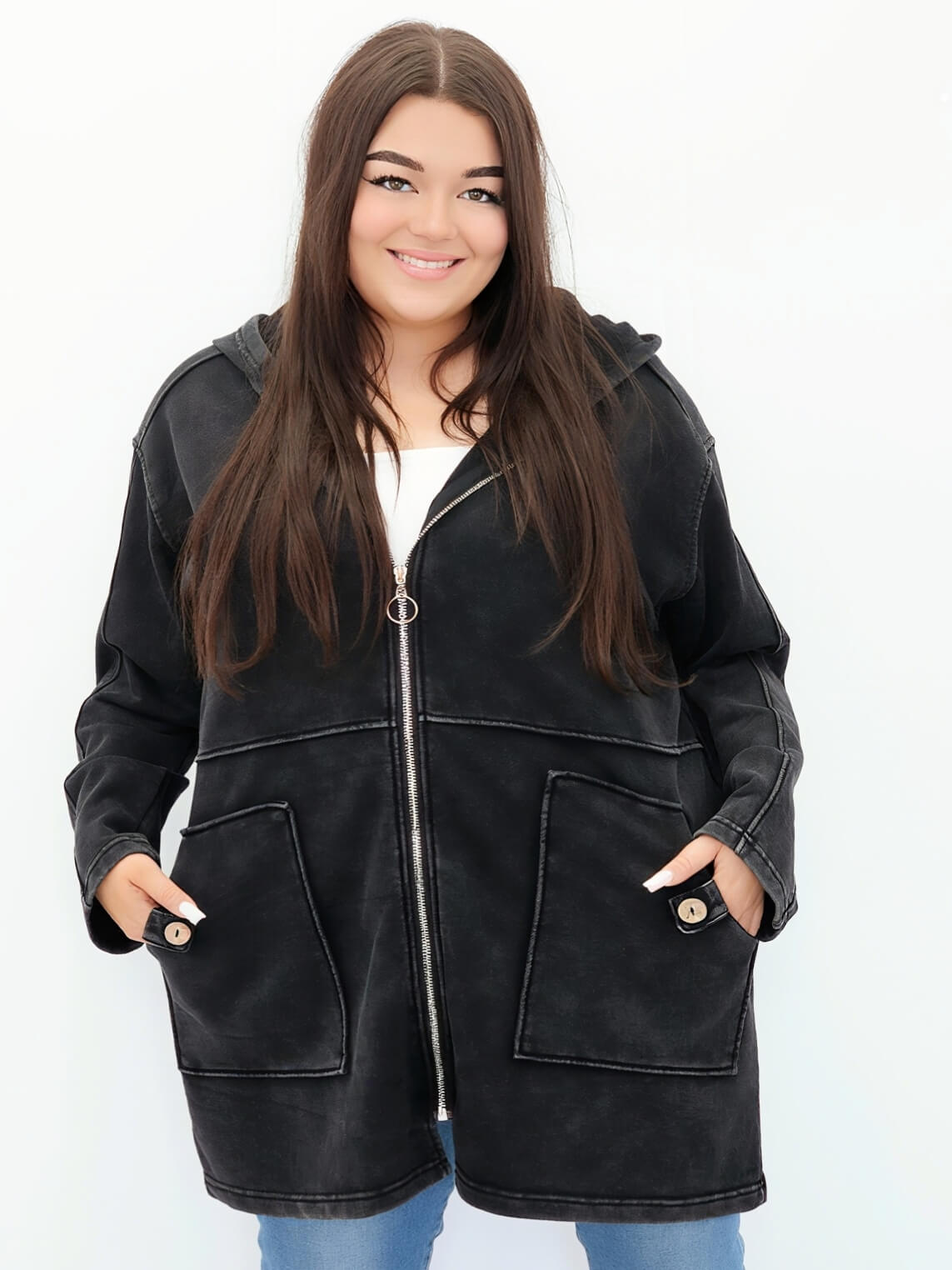 Bluza oversize z kapturem Stylowa XL