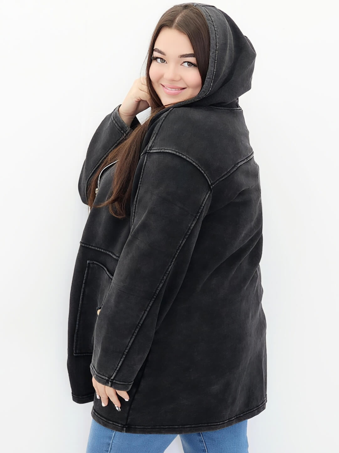 Bluza oversize z kapturem Stylowa XL