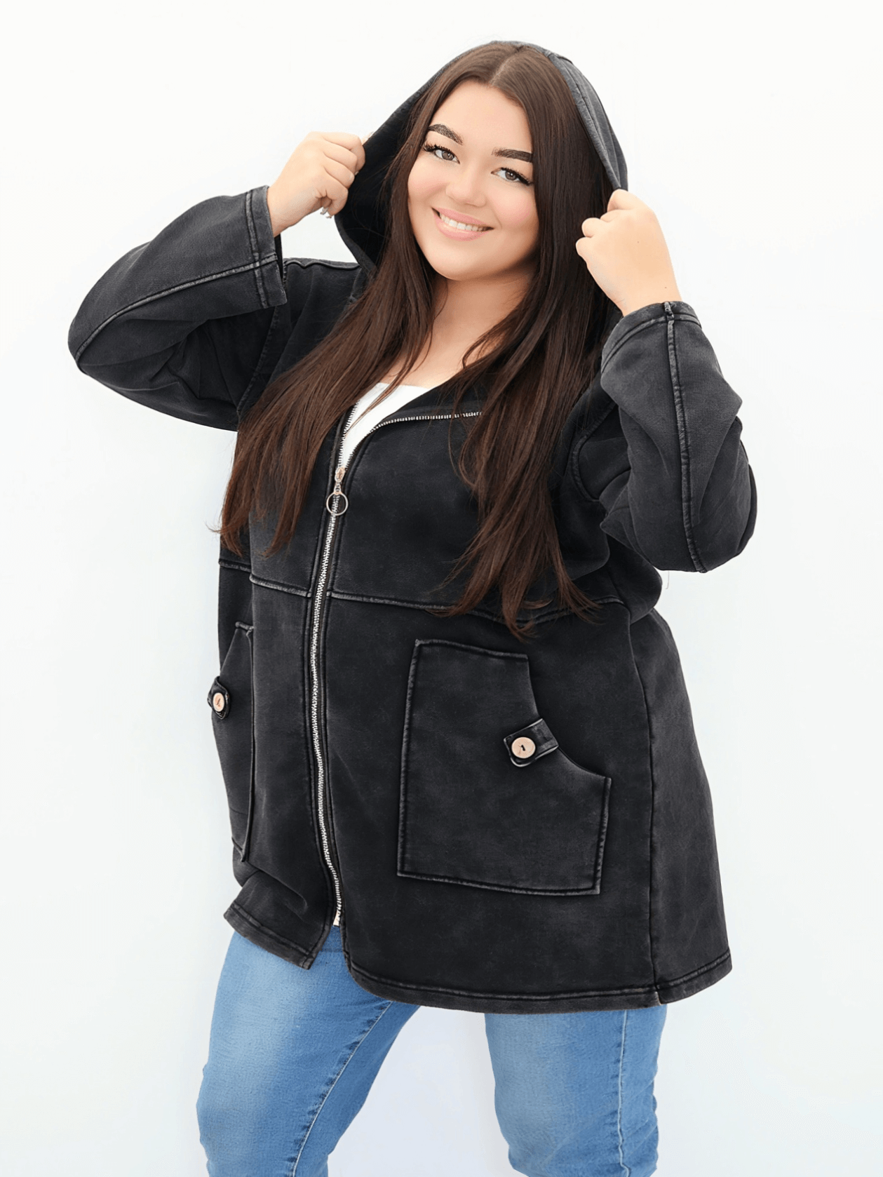 Bluza oversize z kapturem Stylowa XL