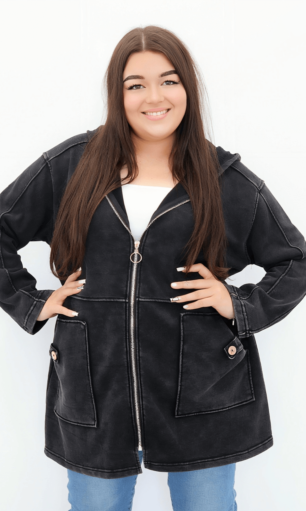 Bluza oversize z kapturem Stylowa XL