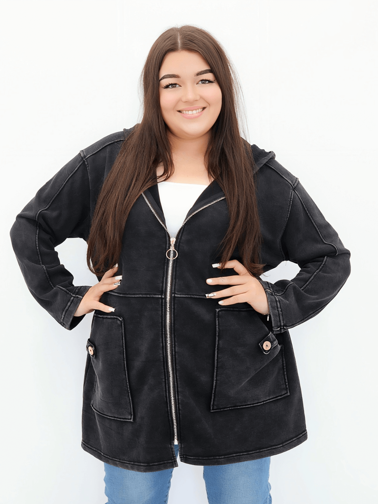 Bluza oversize z kapturem Stylowa XL