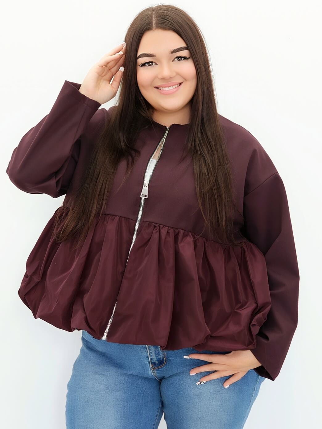 Stylowa bluza zapinana na suwak Stylowa XL