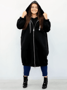 Długa bluza z kapturem Stylowa XL