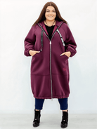 Długa bluza z kapturem Stylowa XL