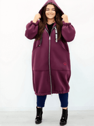 Długa bluza z kapturem Stylowa XL