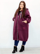 Długa bluza z kapturem Stylowa XL