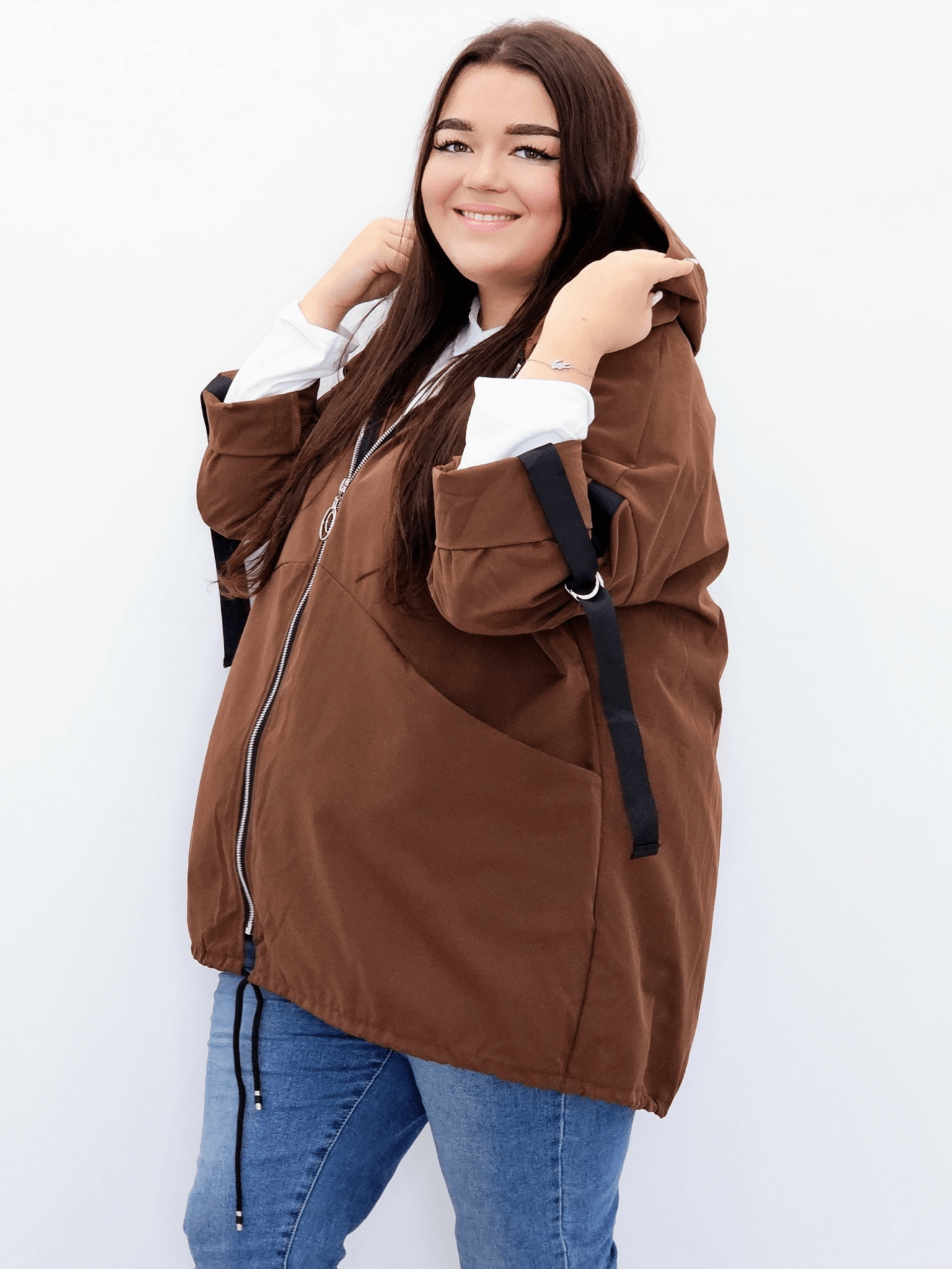 Kurtka oversize z kapturem Stylowa XL