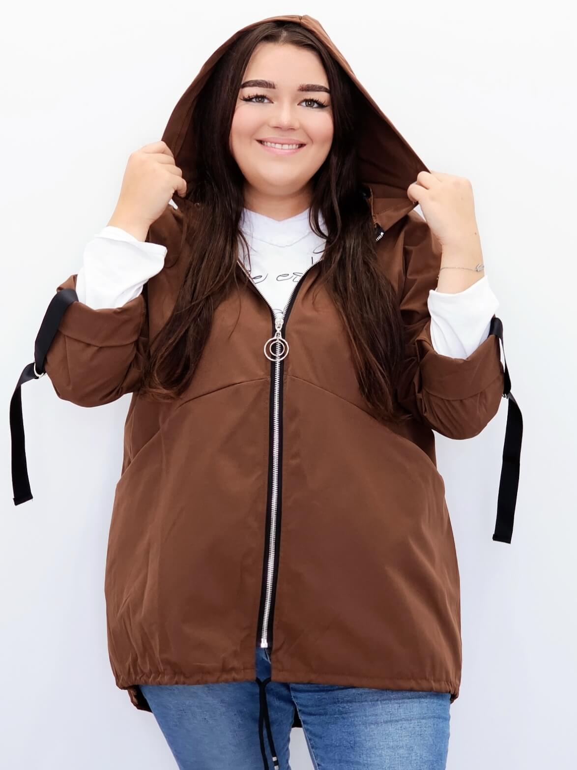 Kurtka oversize z kapturem Stylowa XL