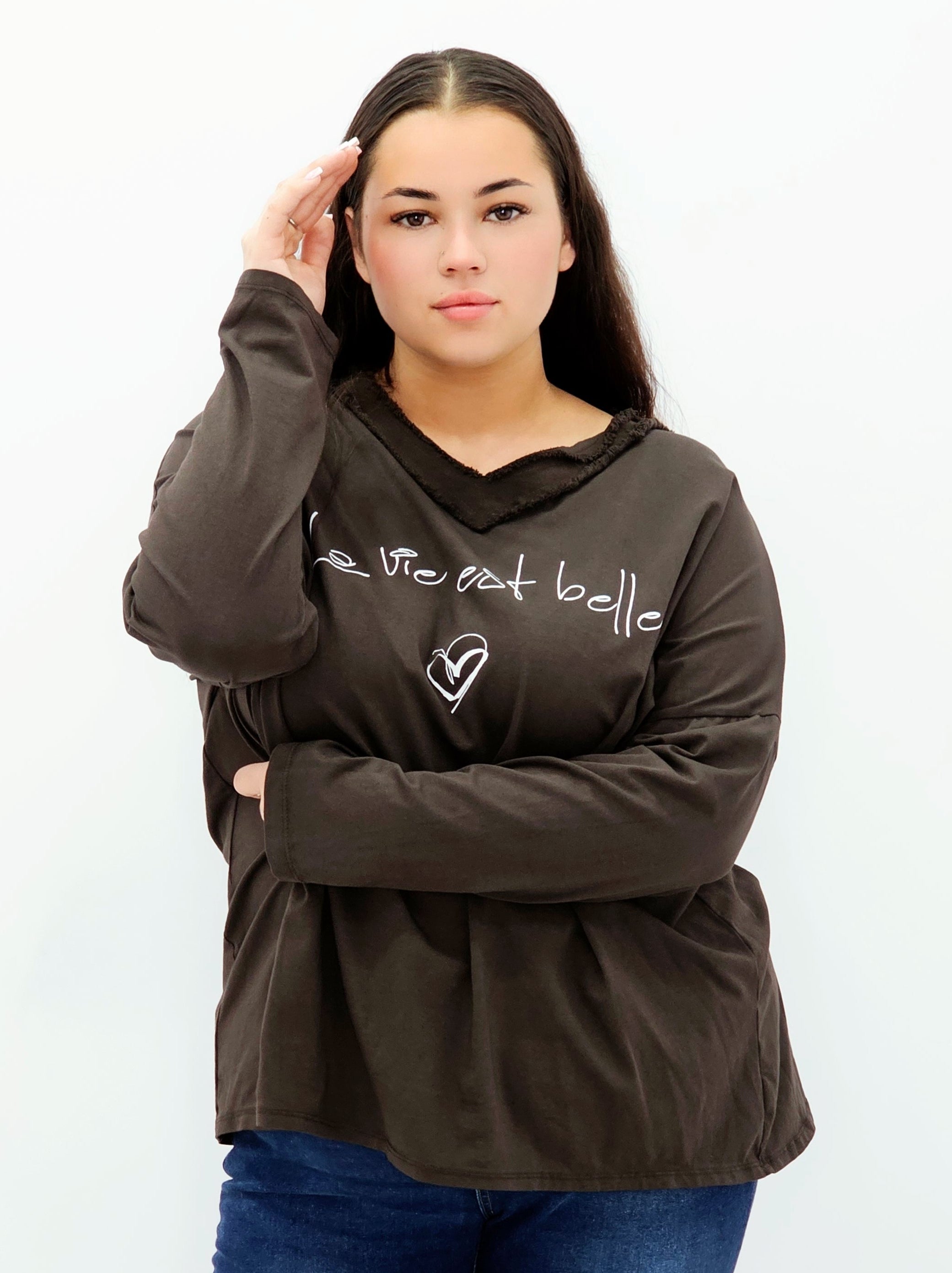 Bluzka oversize „La vie est belle” Stylowa XL