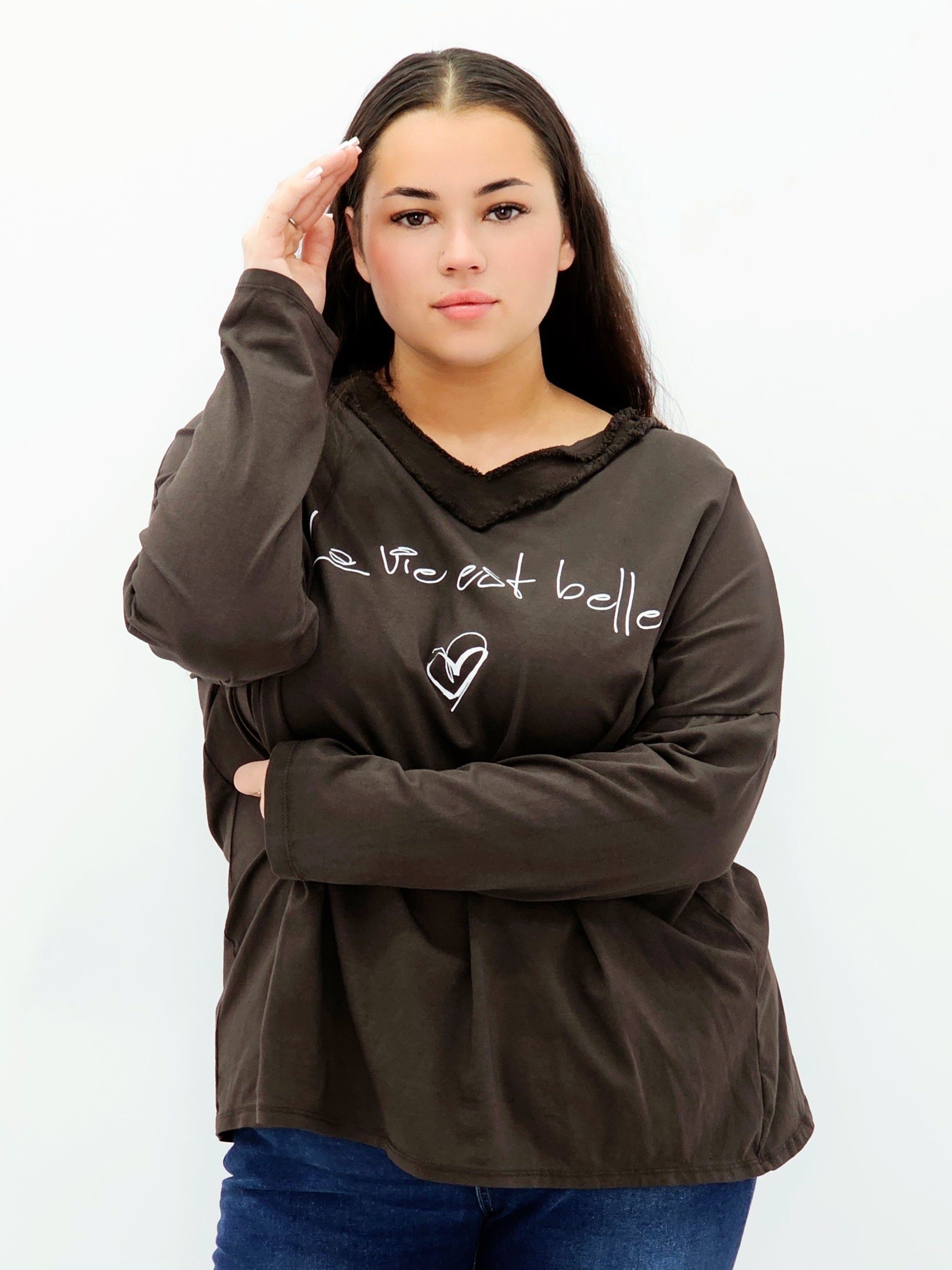 Bluzka oversize „La vie est belle” Stylowa XL