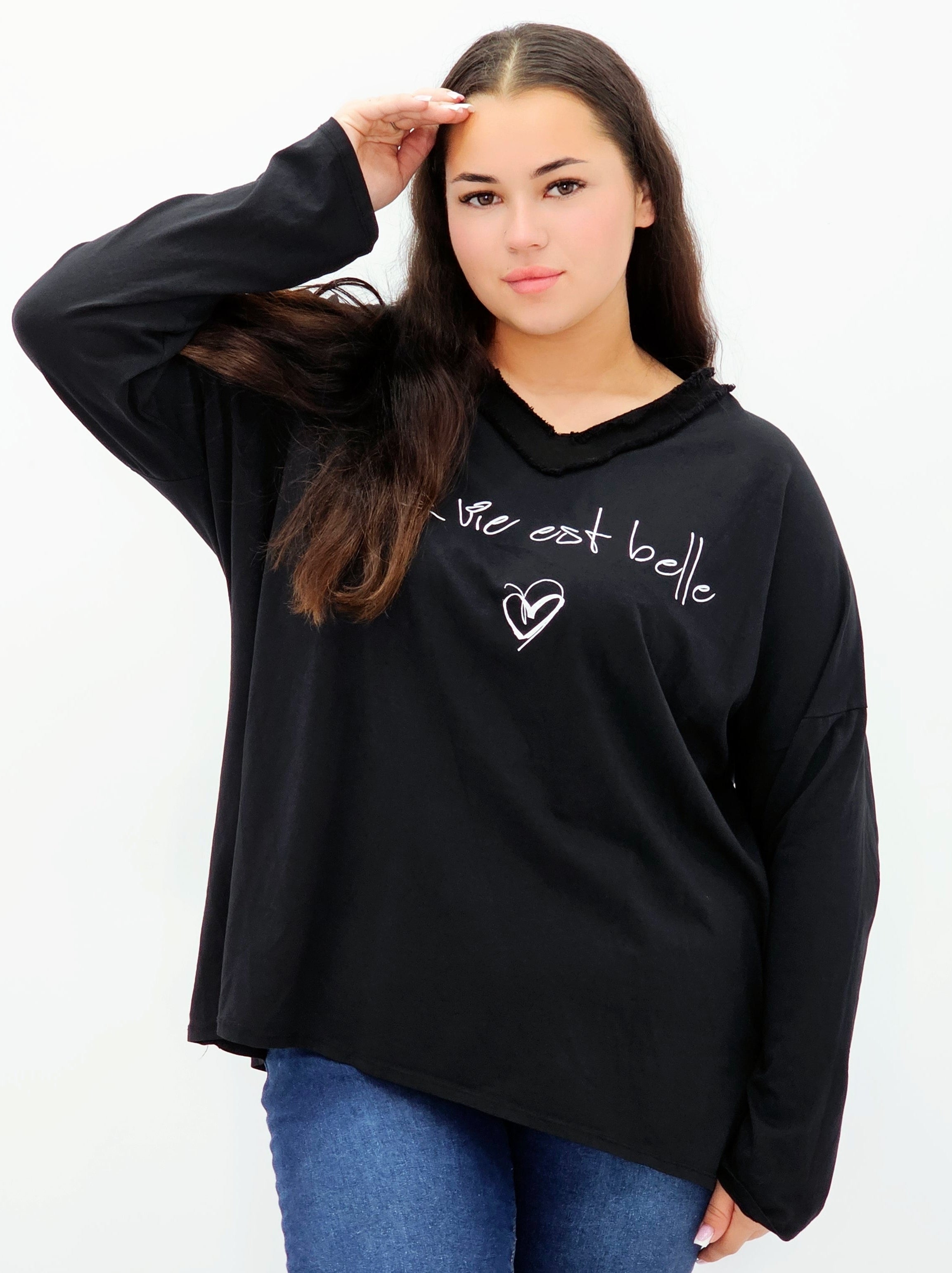 Bluzka oversize „La vie est belle” Stylowa XL