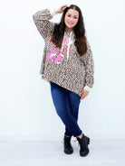 Bluza z kapturem w modny wzór Stylowa XL