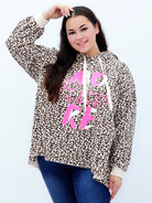 Bluza z kapturem w modny wzór Stylowa XL