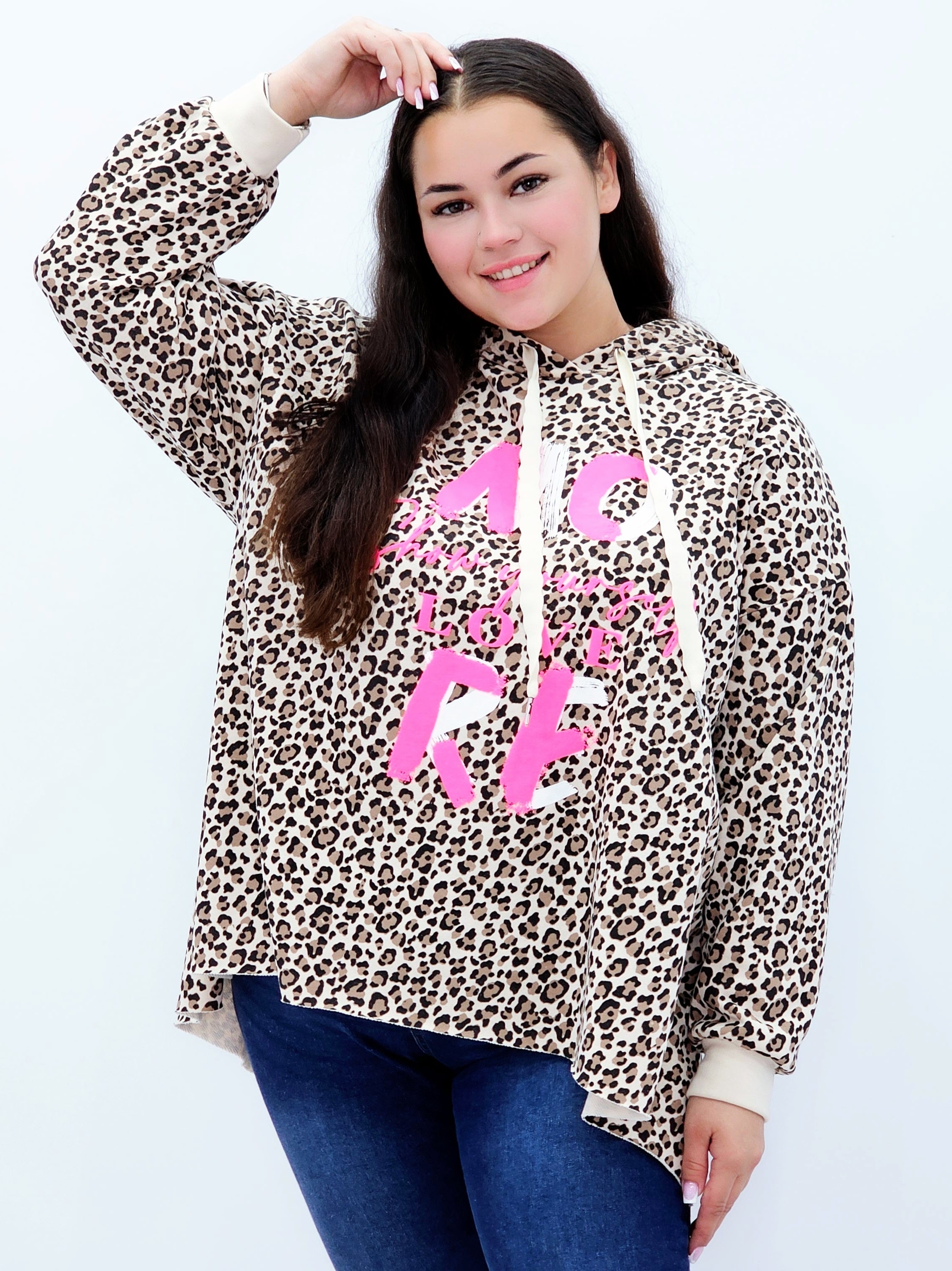 Bluza z kapturem w modny wzór Stylowa XL