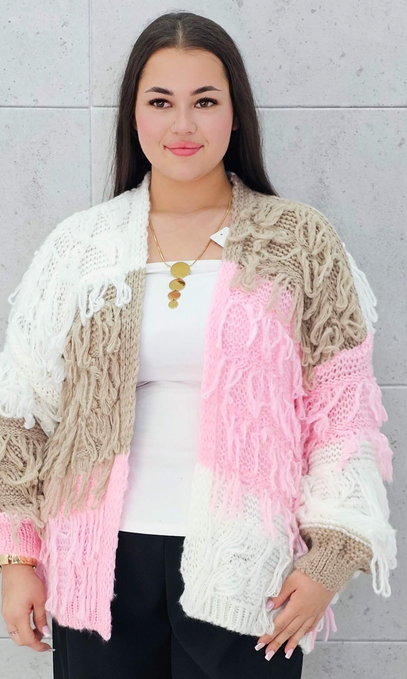 Sweter z frędzlami Stylowa XL