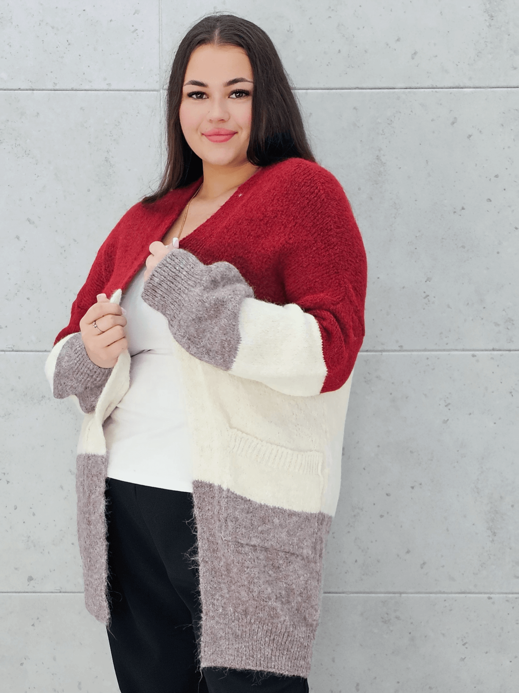 Kardigan w paski oversize Stylowa XL