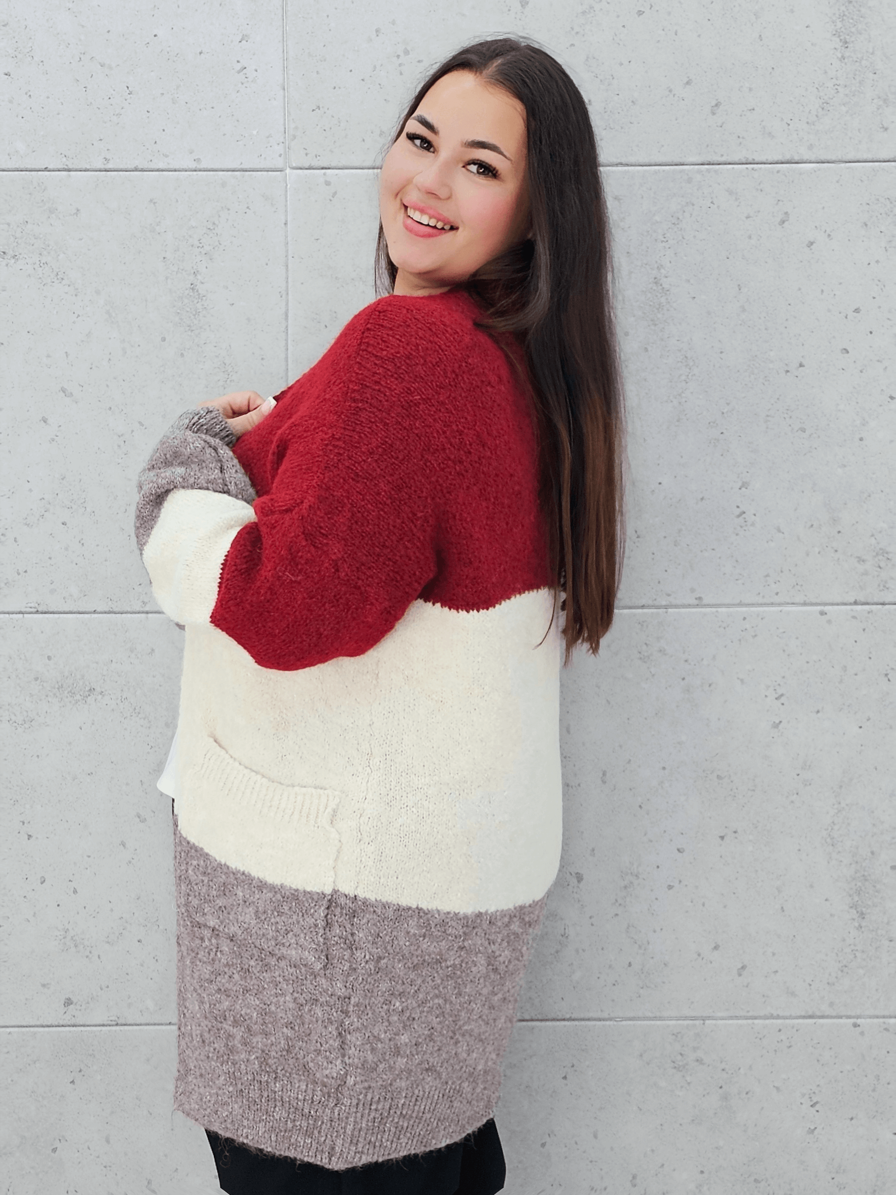 Kardigan w paski oversize Stylowa XL