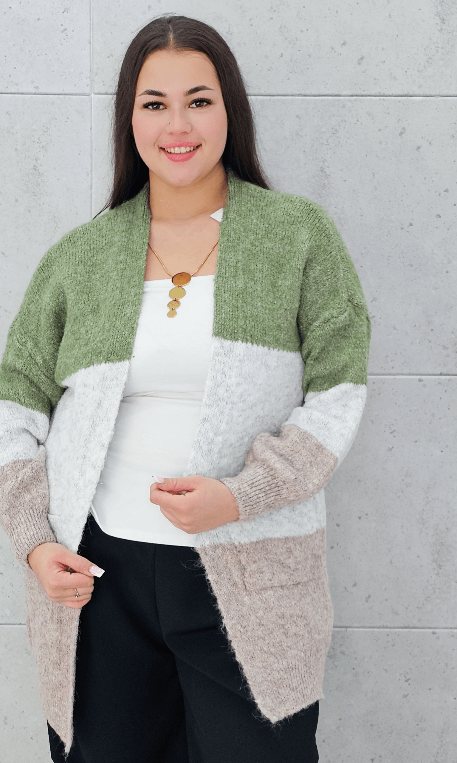 Kardigan w paski oversize Stylowa XL