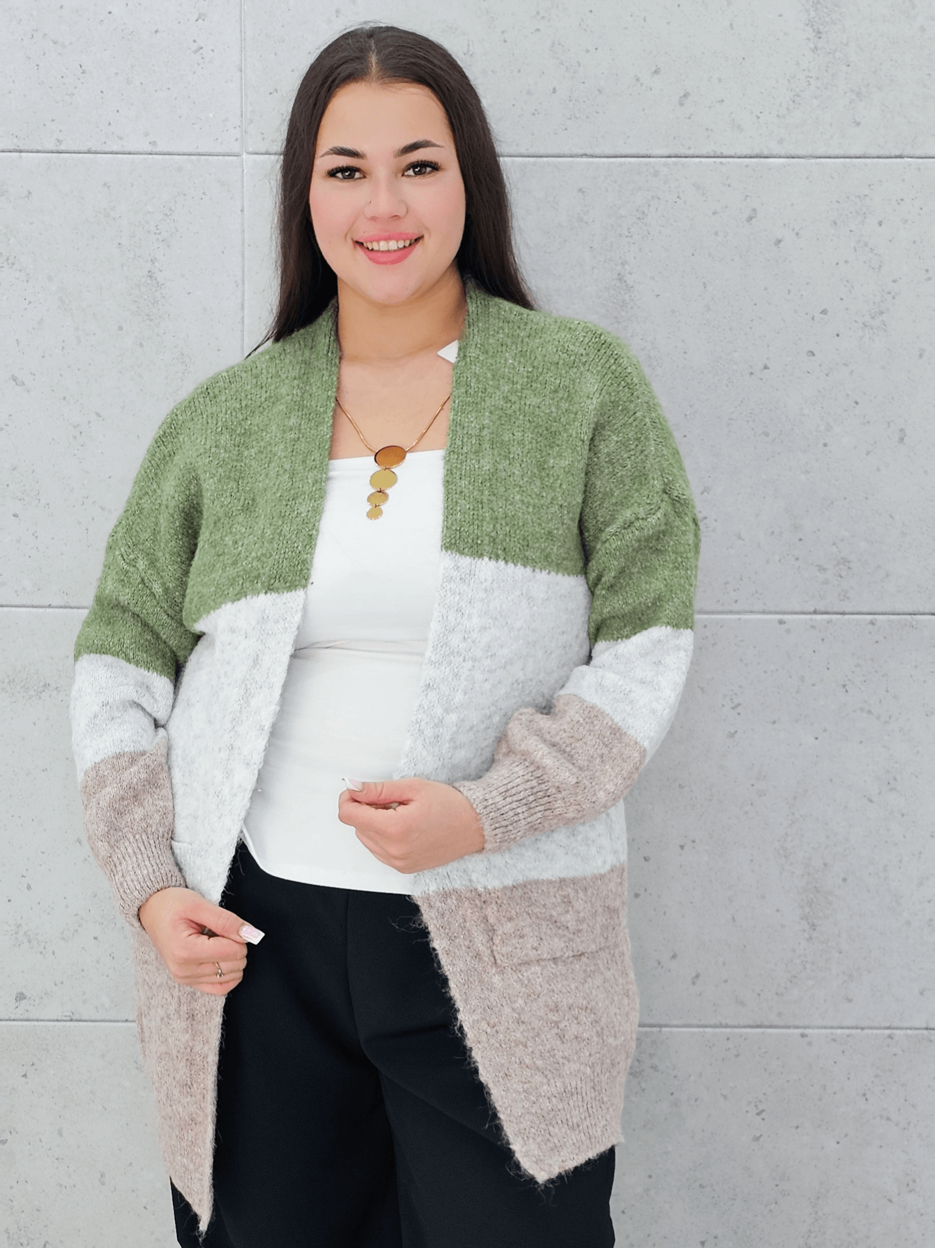 Kardigan w paski oversize Stylowa XL