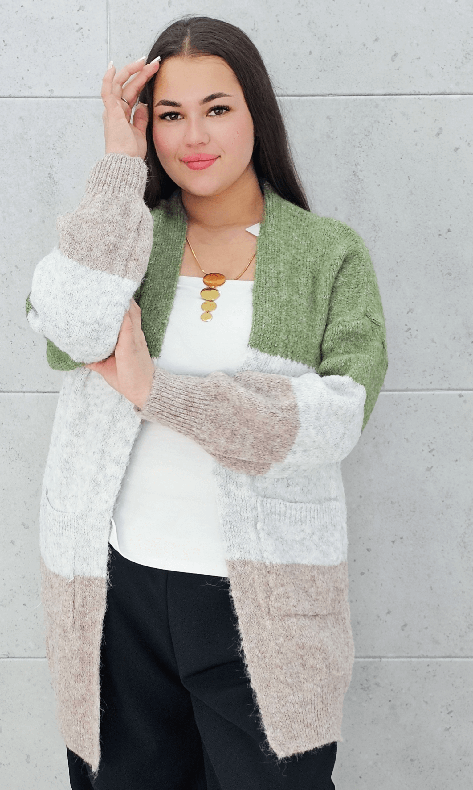 Kardigan w paski oversize Stylowa XL