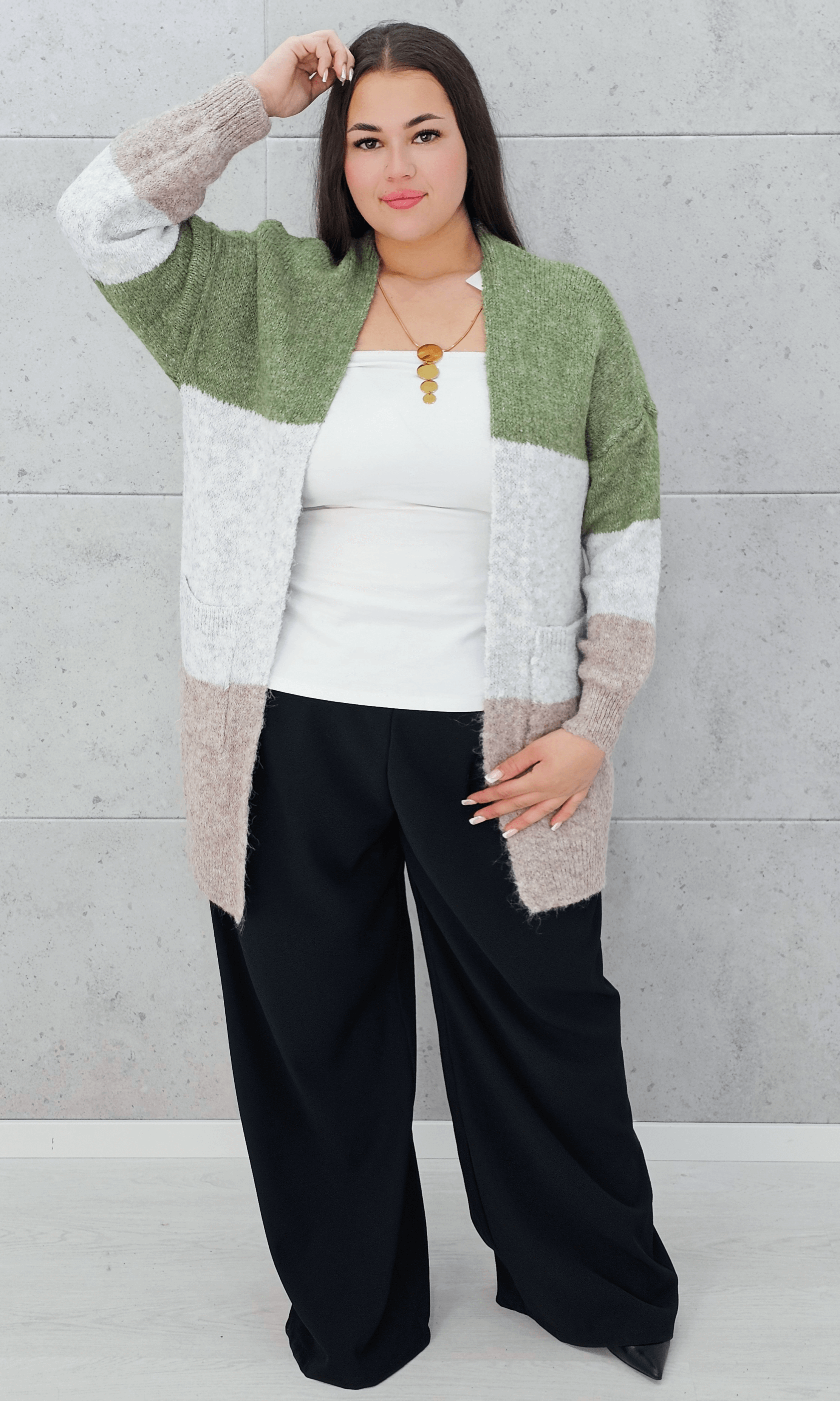 Kardigan w paski oversize Stylowa XL