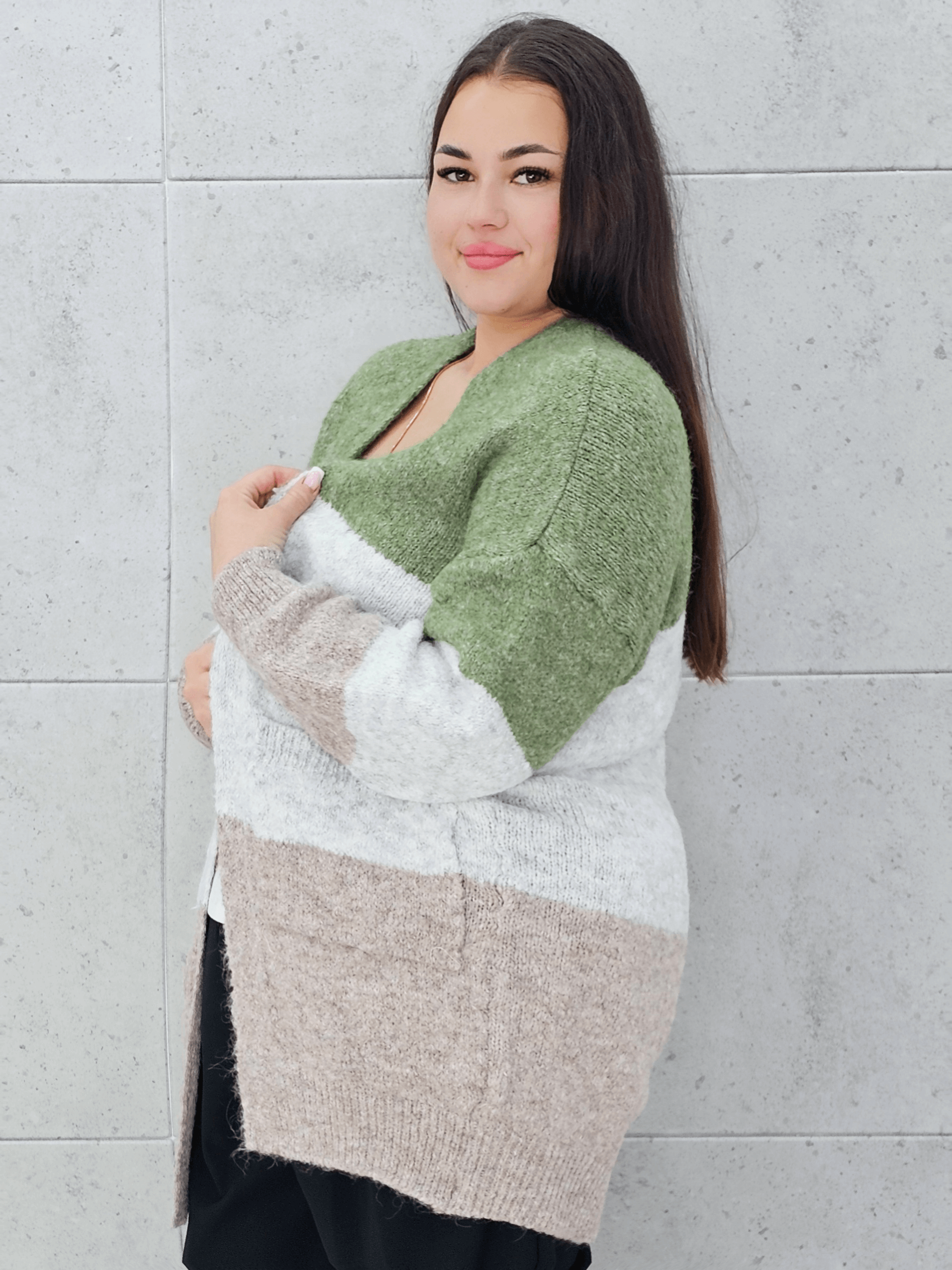 Kardigan w paski oversize Stylowa XL