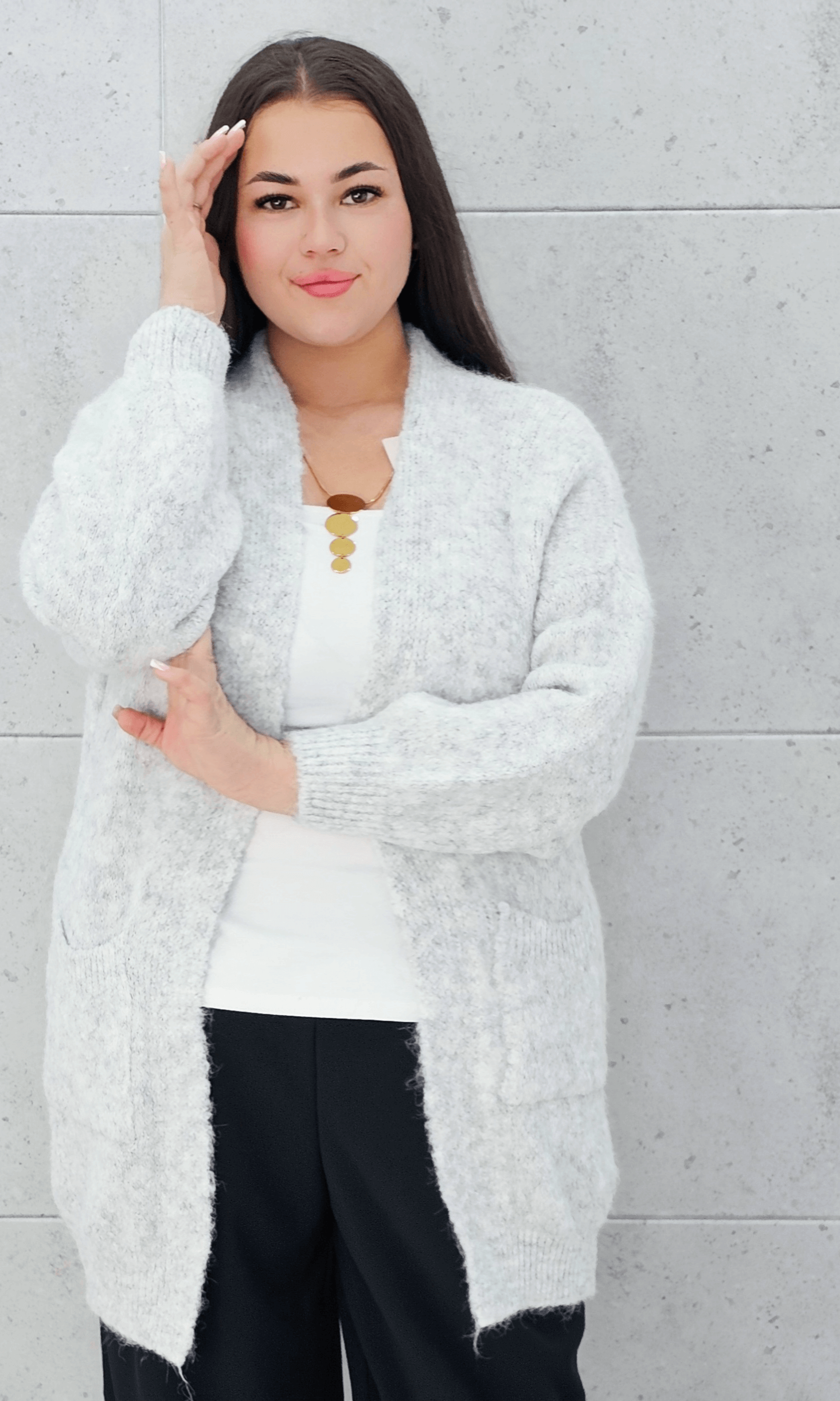 Kardigan oversize z kieszeniami Stylowa XL