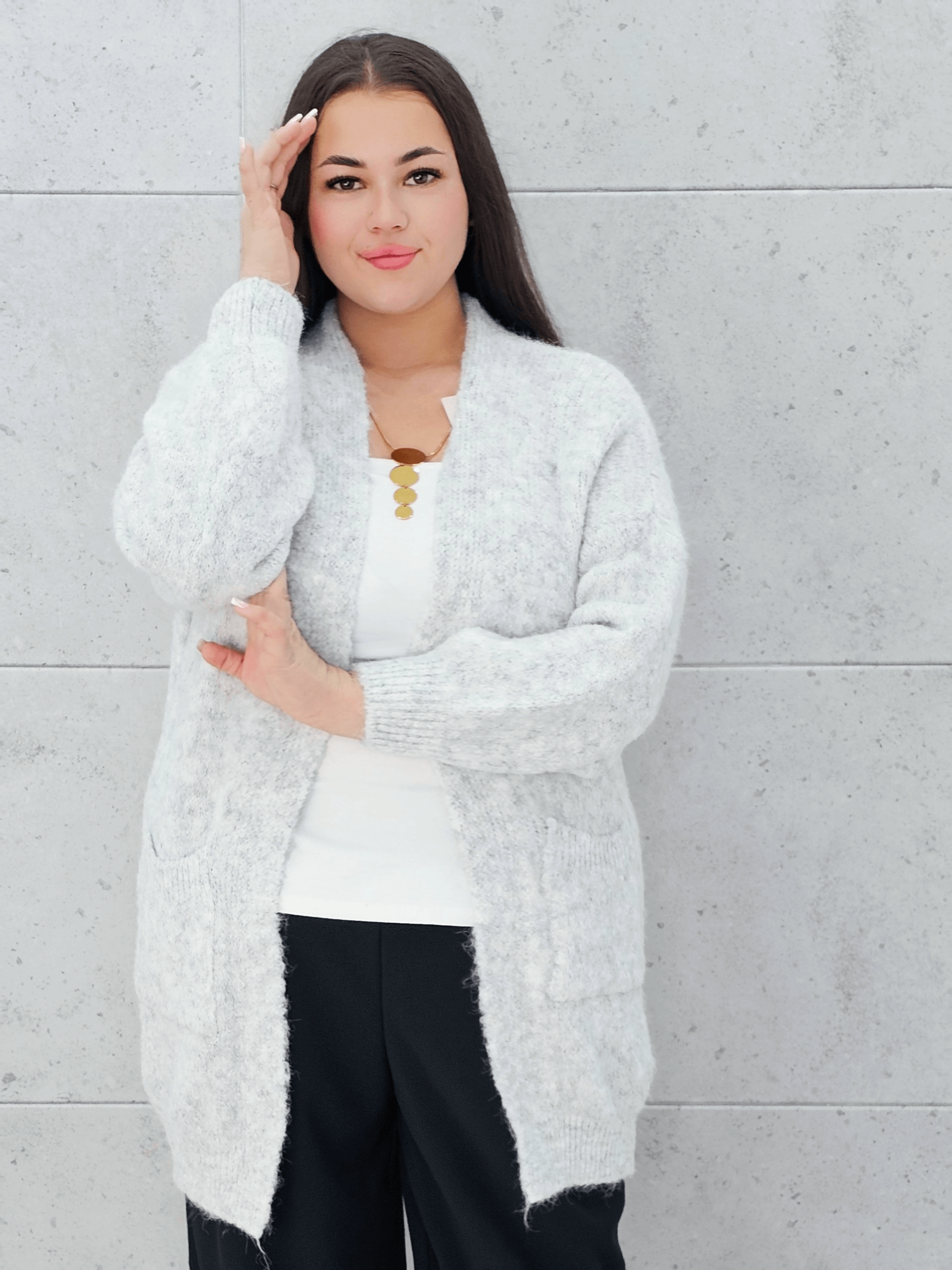 Kardigan oversize z kieszeniami Stylowa XL