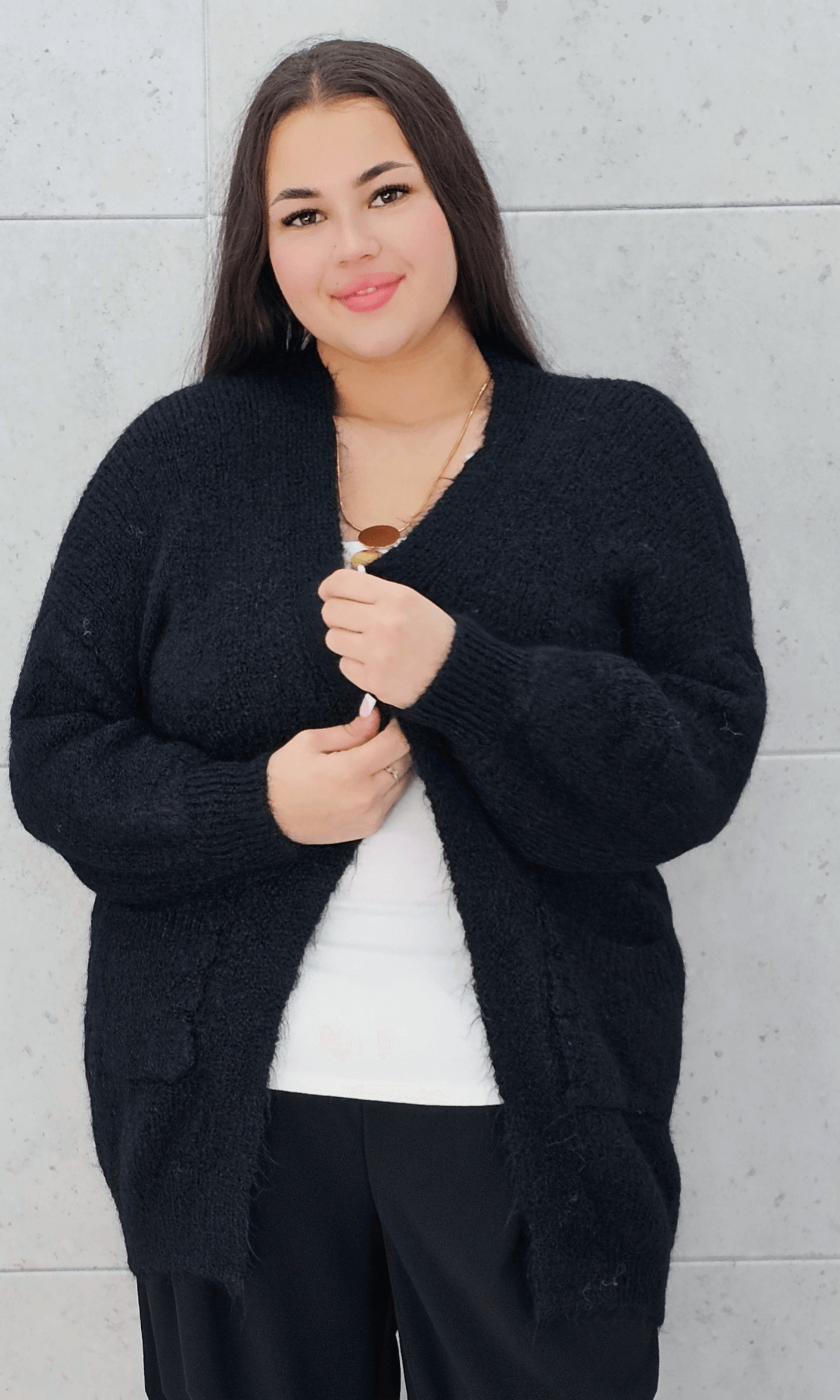 Kardigan oversize z kieszeniami Stylowa XL