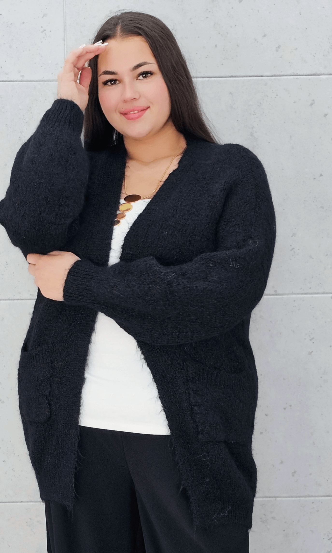 Kardigan oversize z kieszeniami Stylowa XL