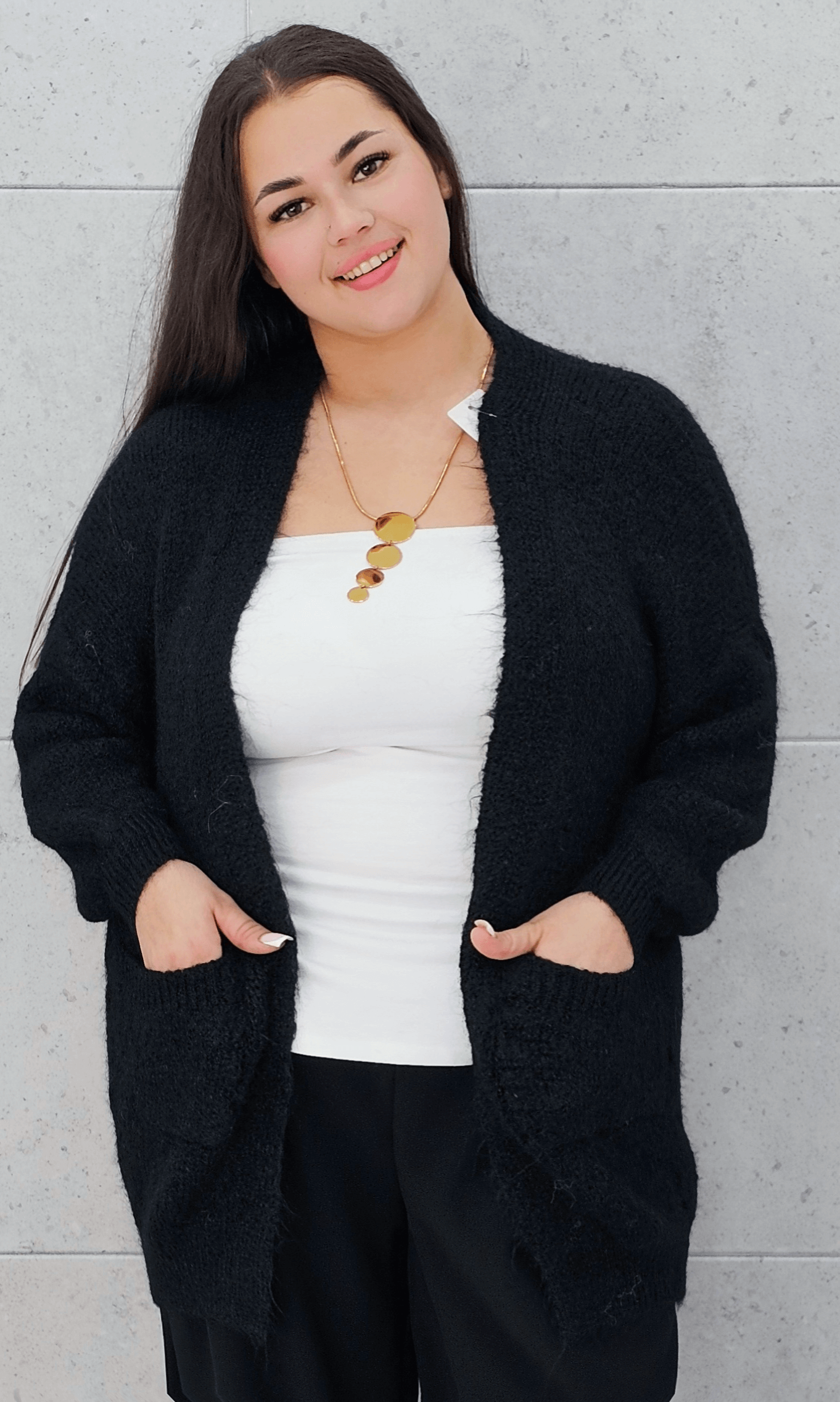 Kardigan oversize z kieszeniami Stylowa XL