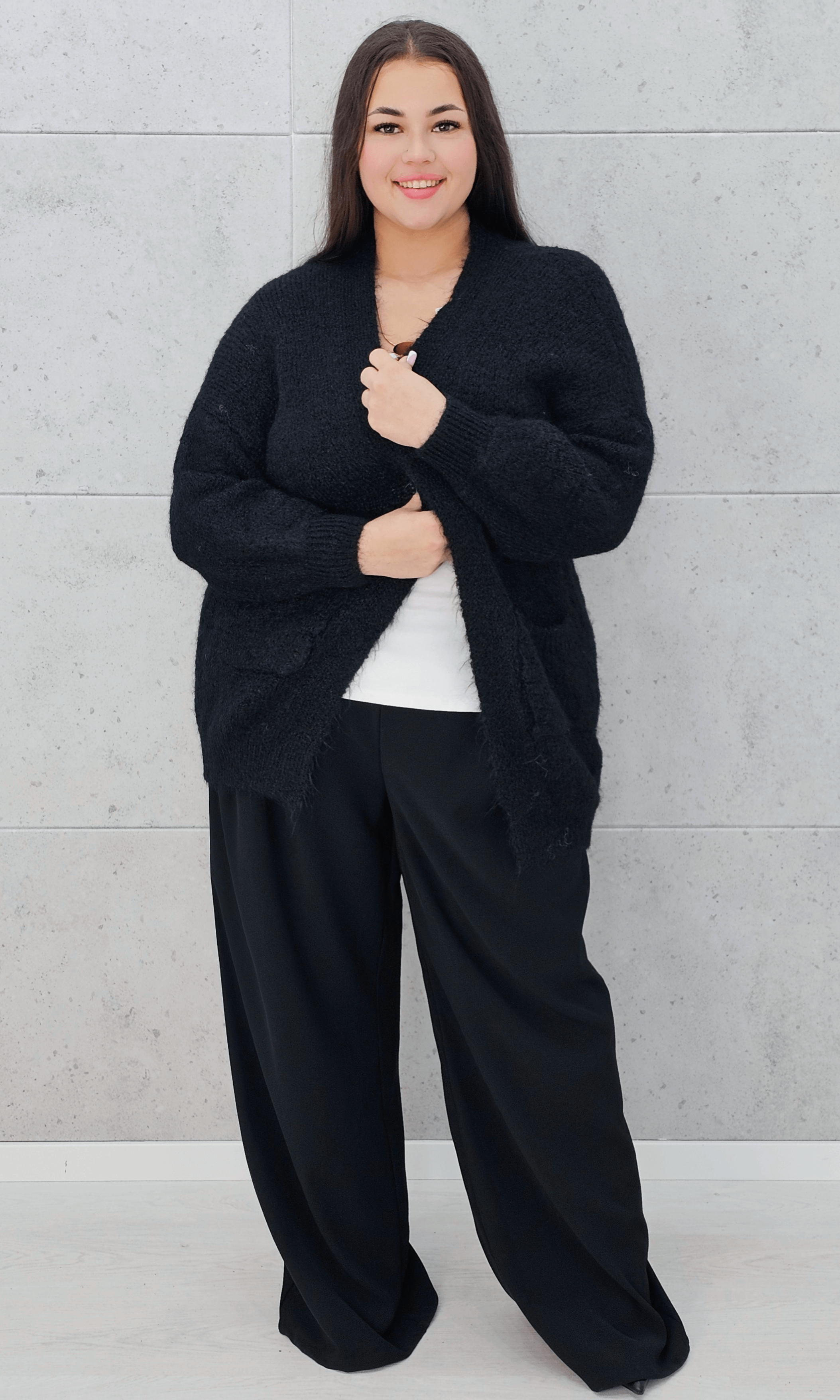 Kardigan oversize z kieszeniami Stylowa XL