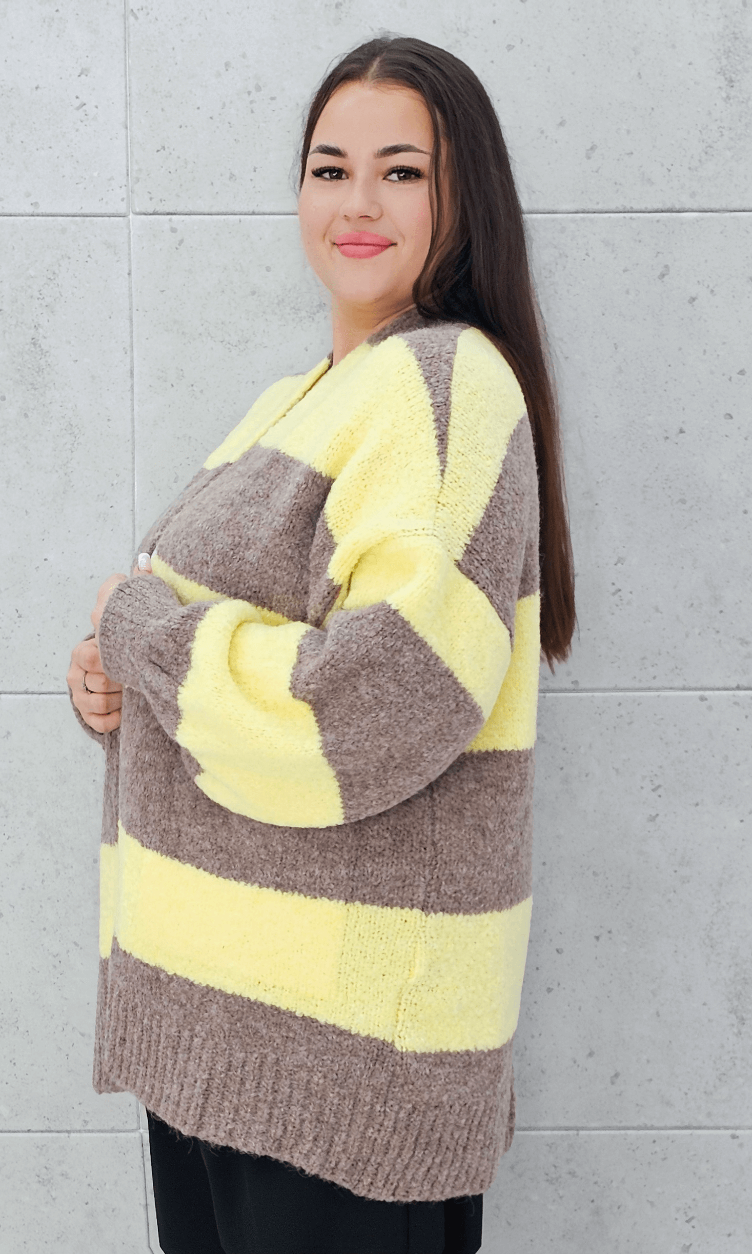 Kardigan oversize w pasy Stylowa XL