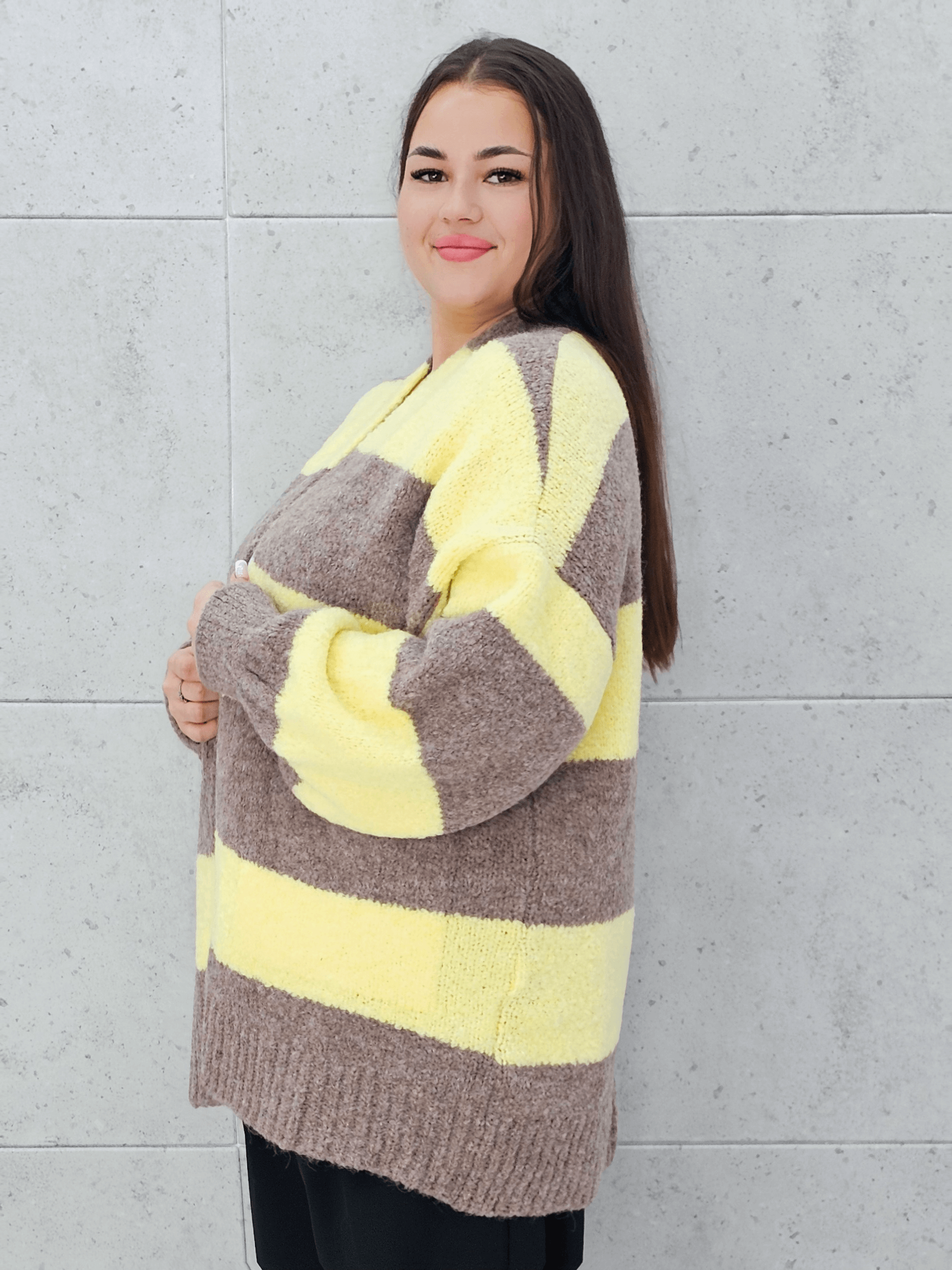 Kardigan oversize w pasy Stylowa XL