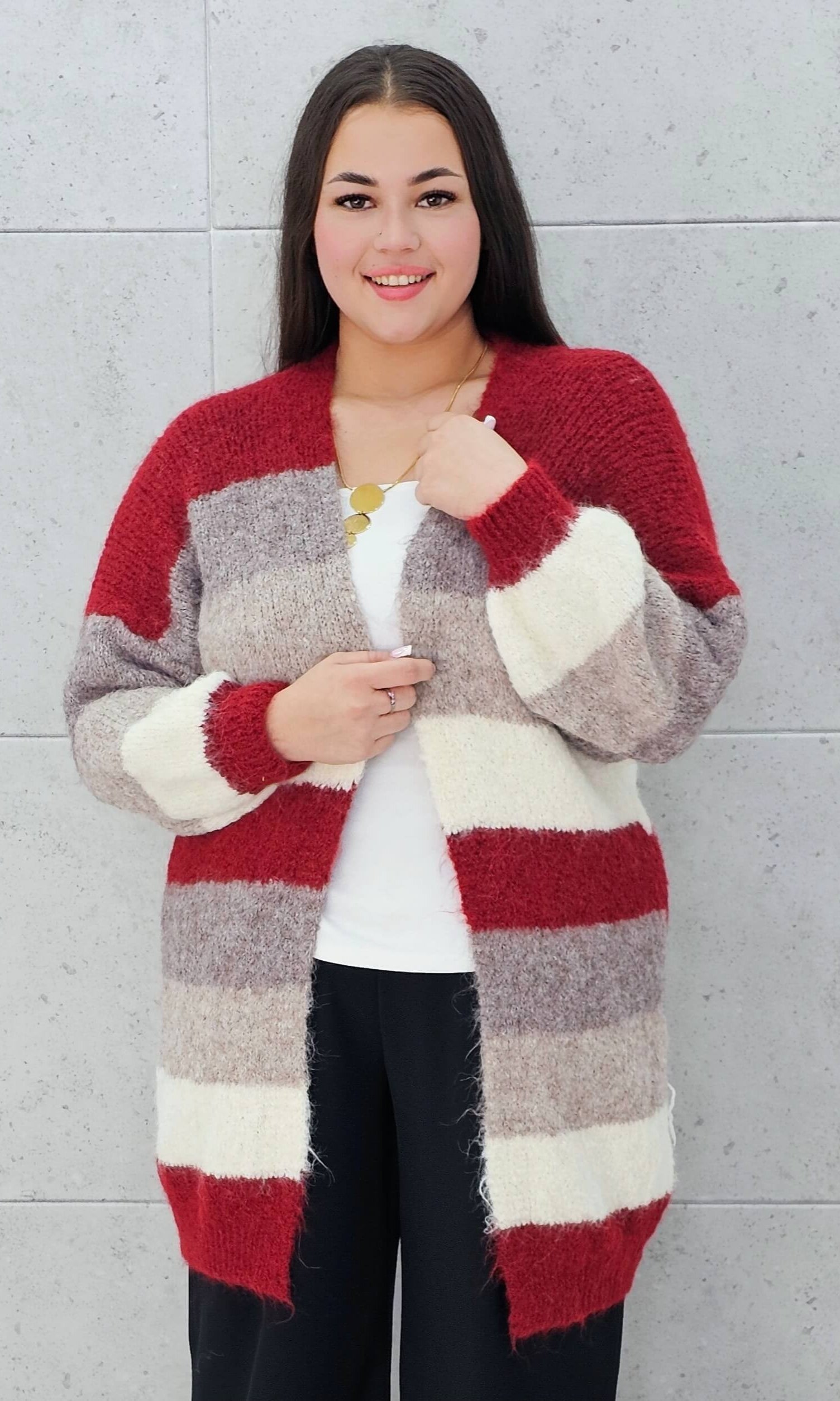 Kardigan w paski Stylowa XL