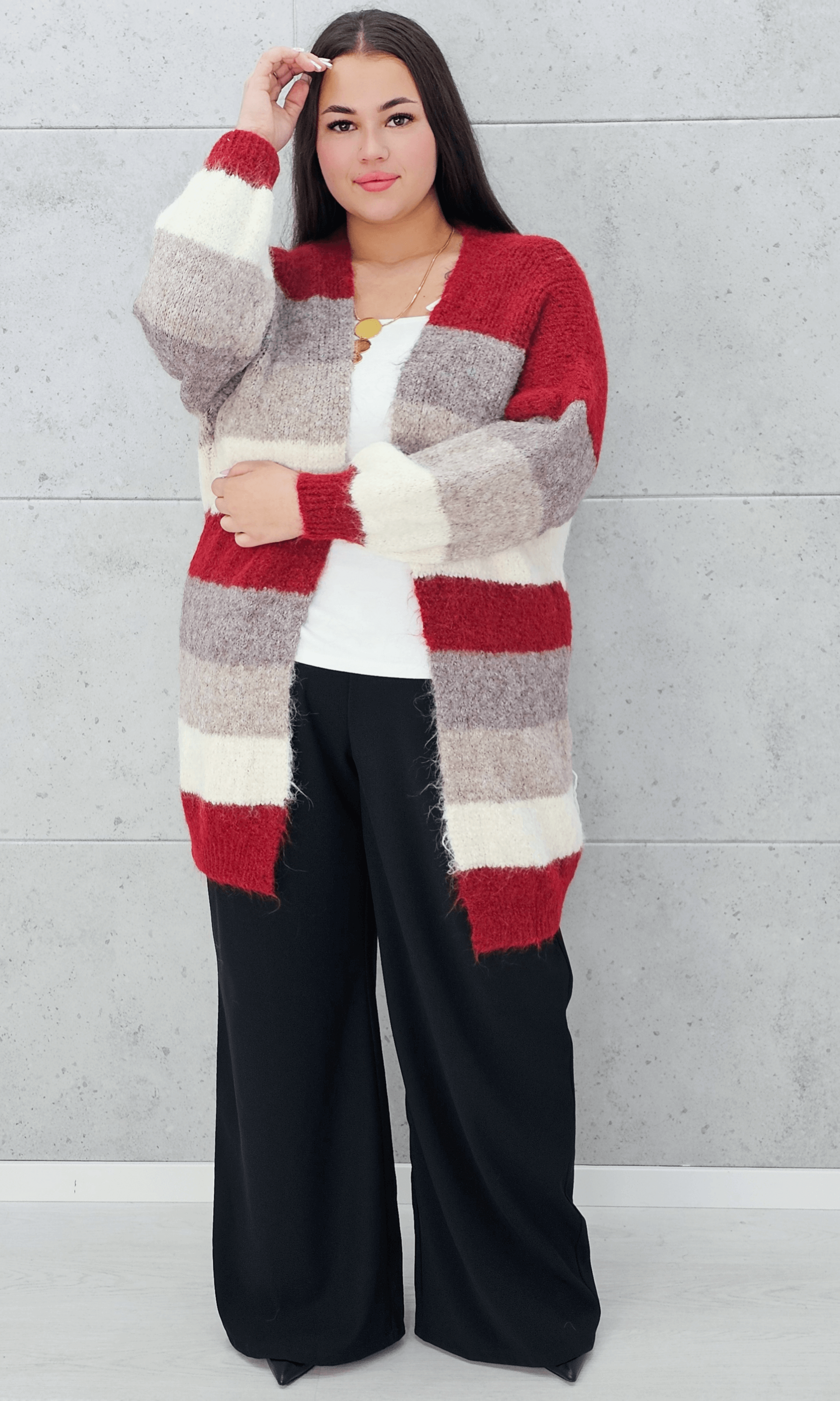 Kardigan w paski Stylowa XL