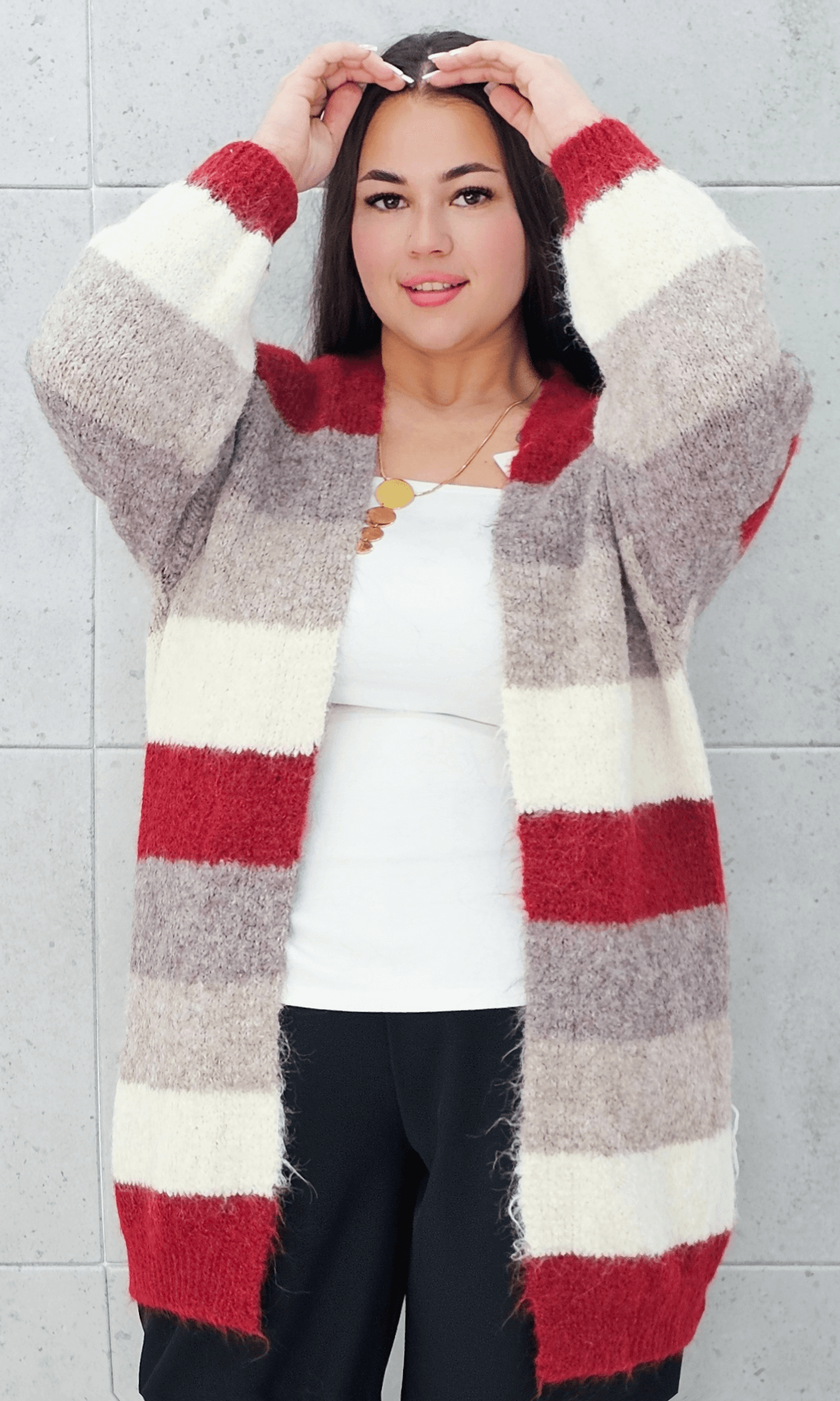 Kardigan w paski Stylowa XL