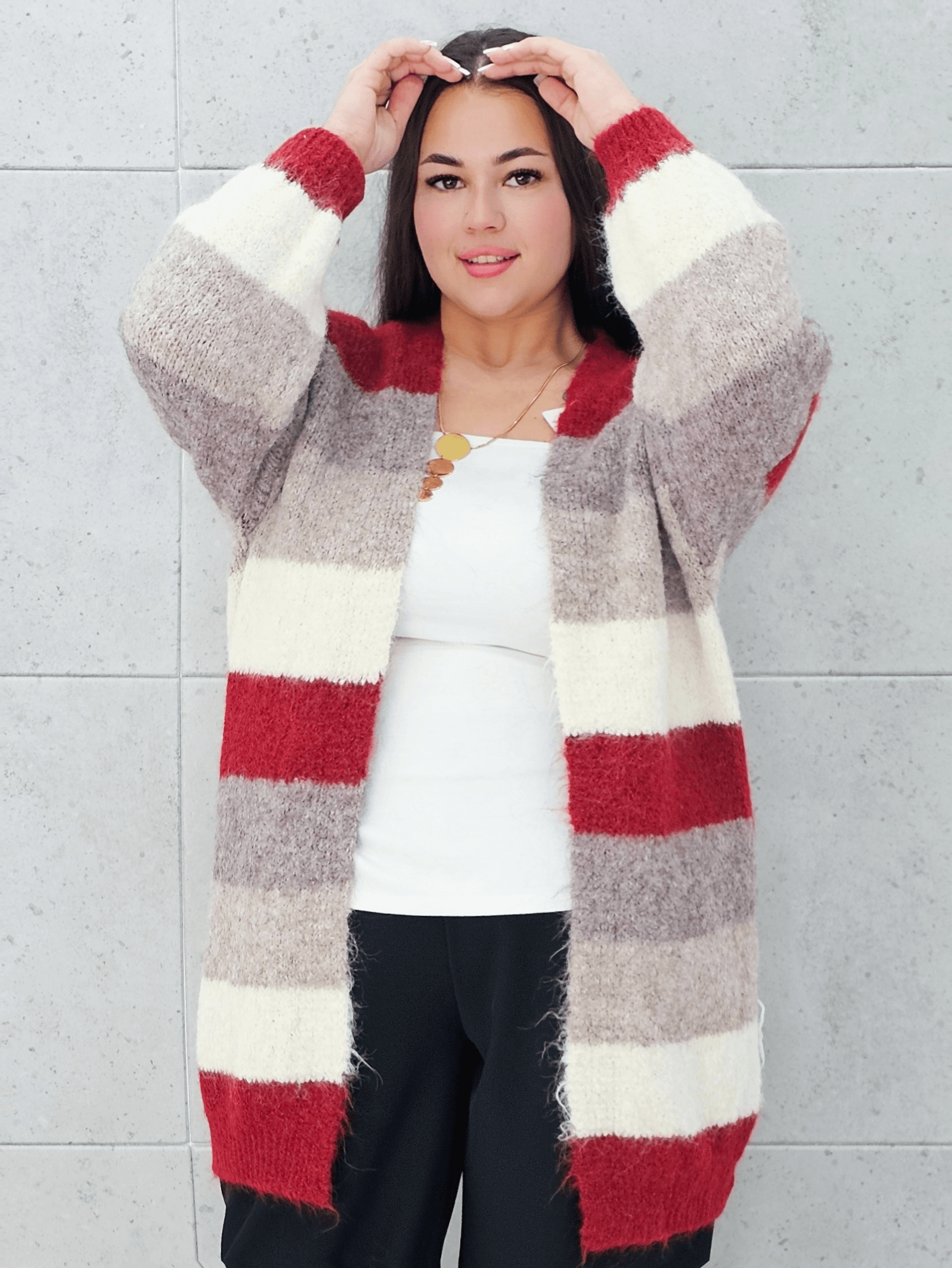 Kardigan w paski Stylowa XL