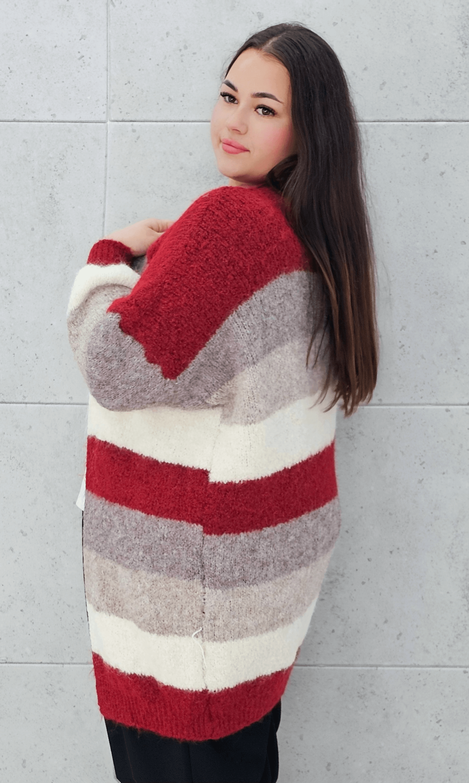 Kardigan w paski Stylowa XL