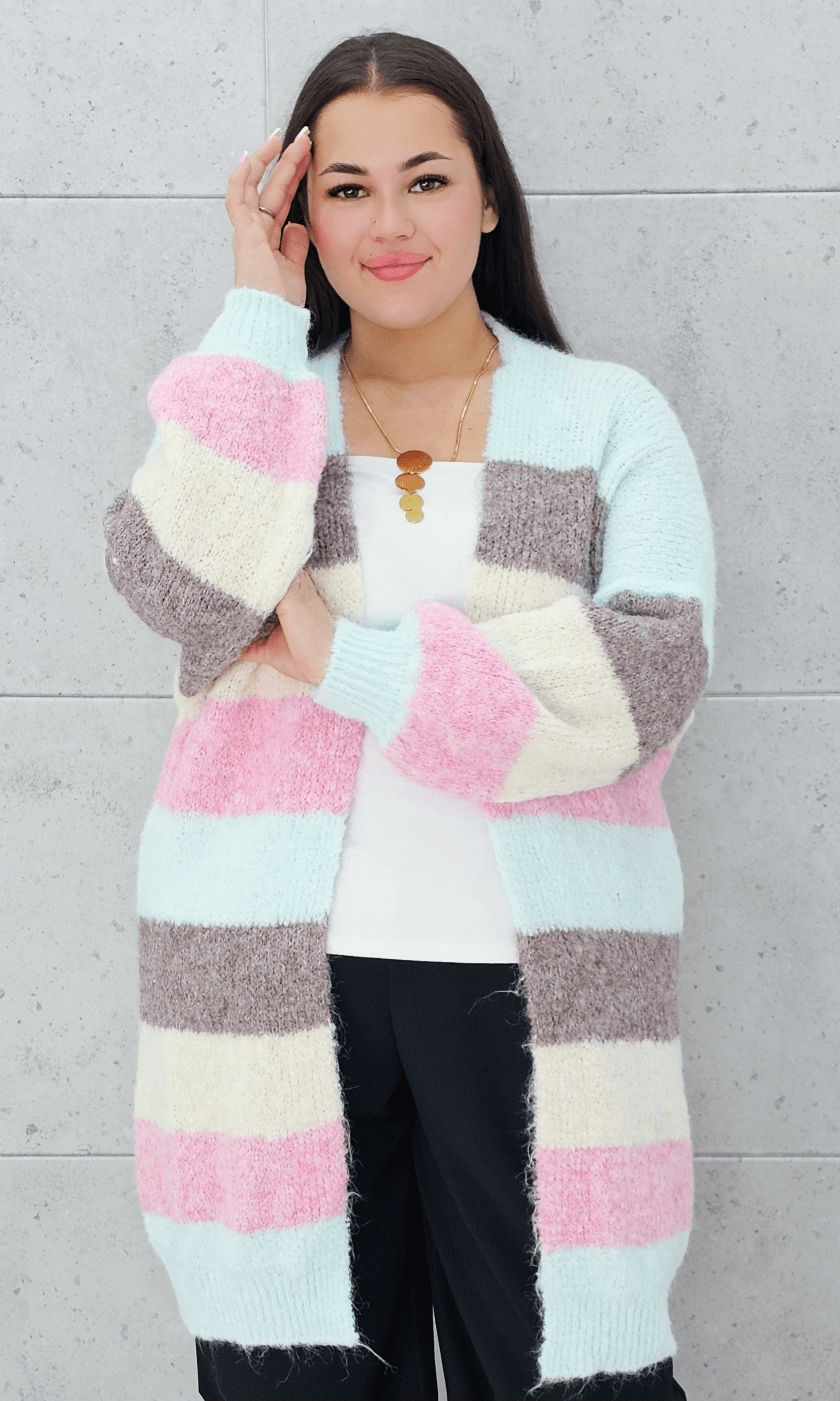 Kardigan w paski Stylowa XL