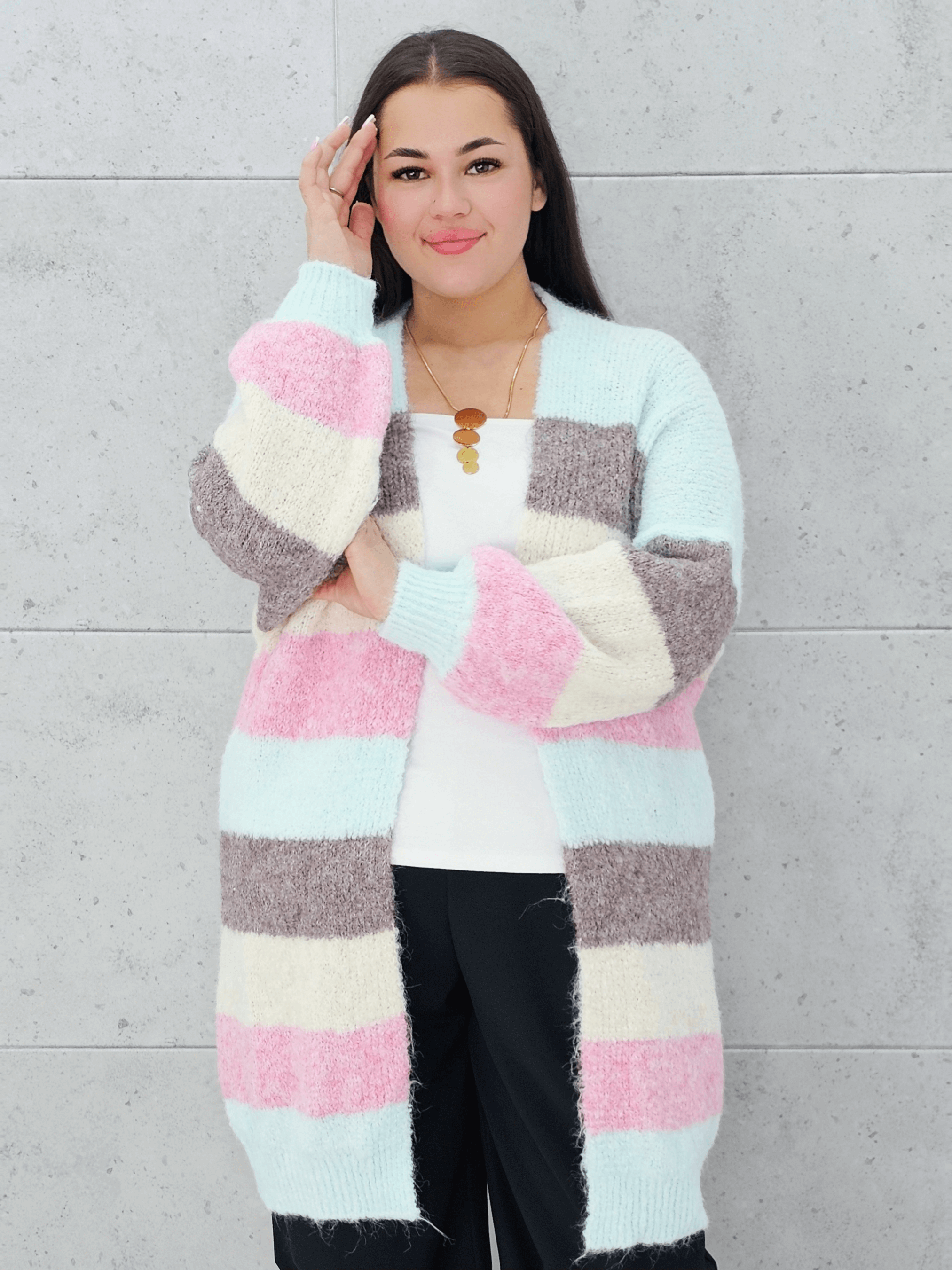 Kardigan w paski Stylowa XL