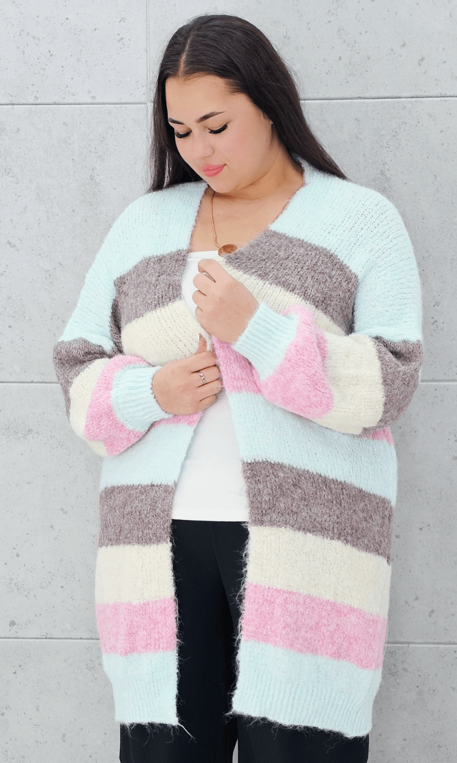 Kardigan w paski Stylowa XL