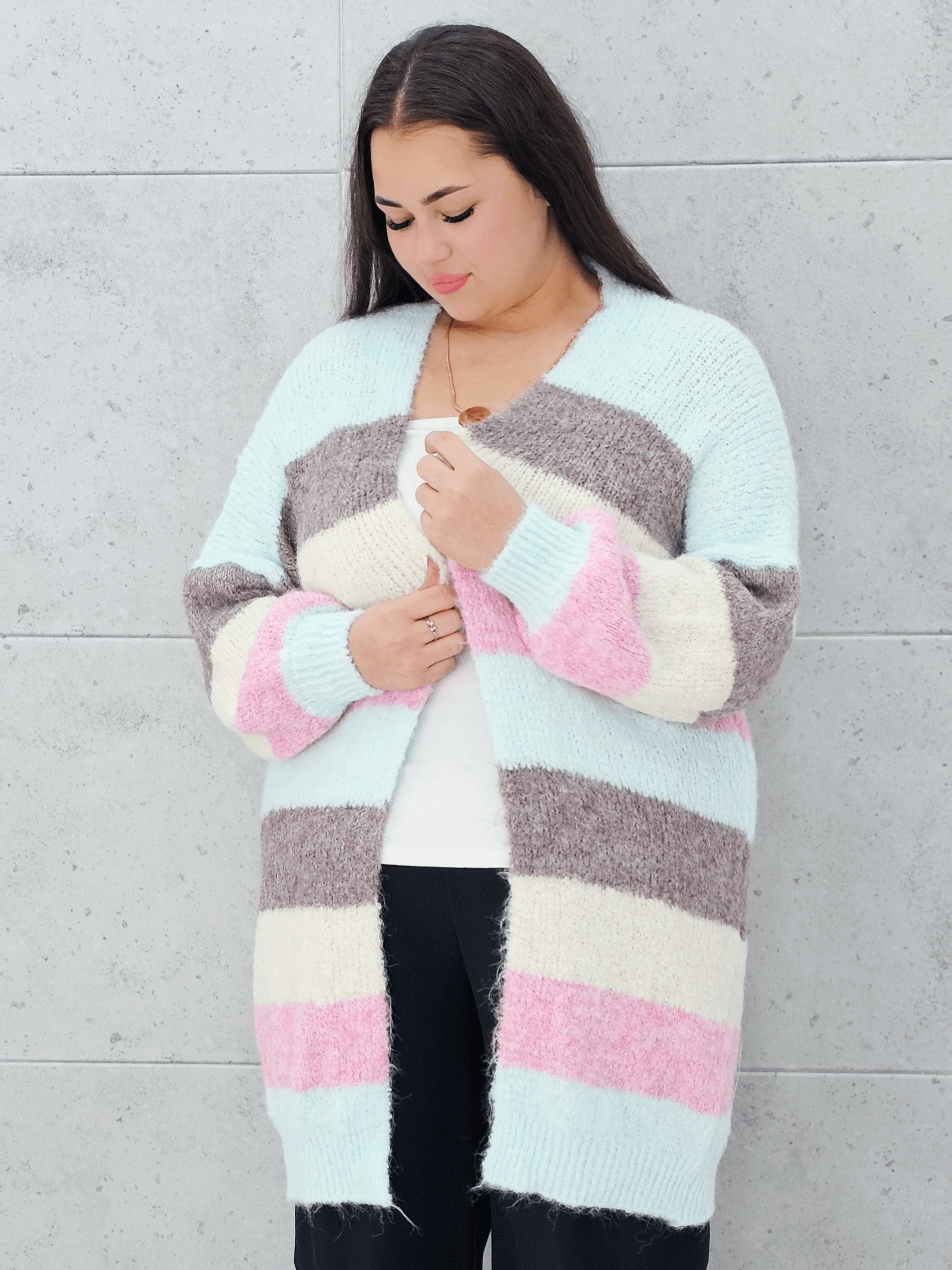 Kardigan w paski Stylowa XL