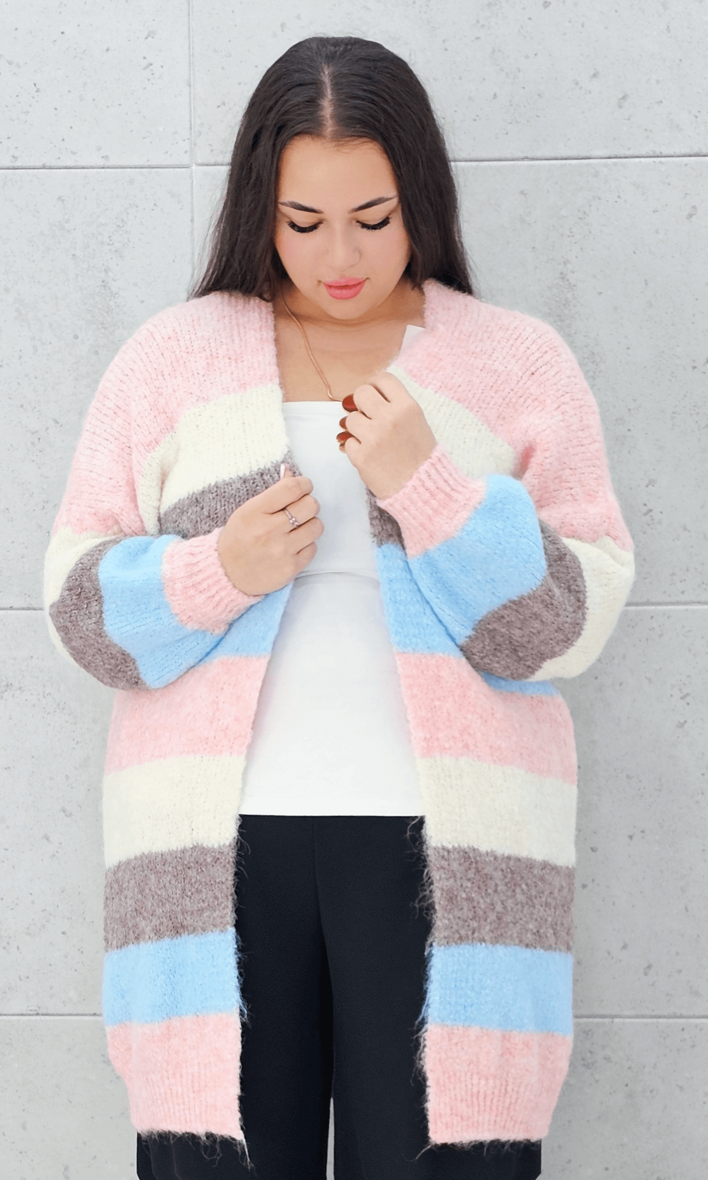 Kardigan w paski Stylowa XL