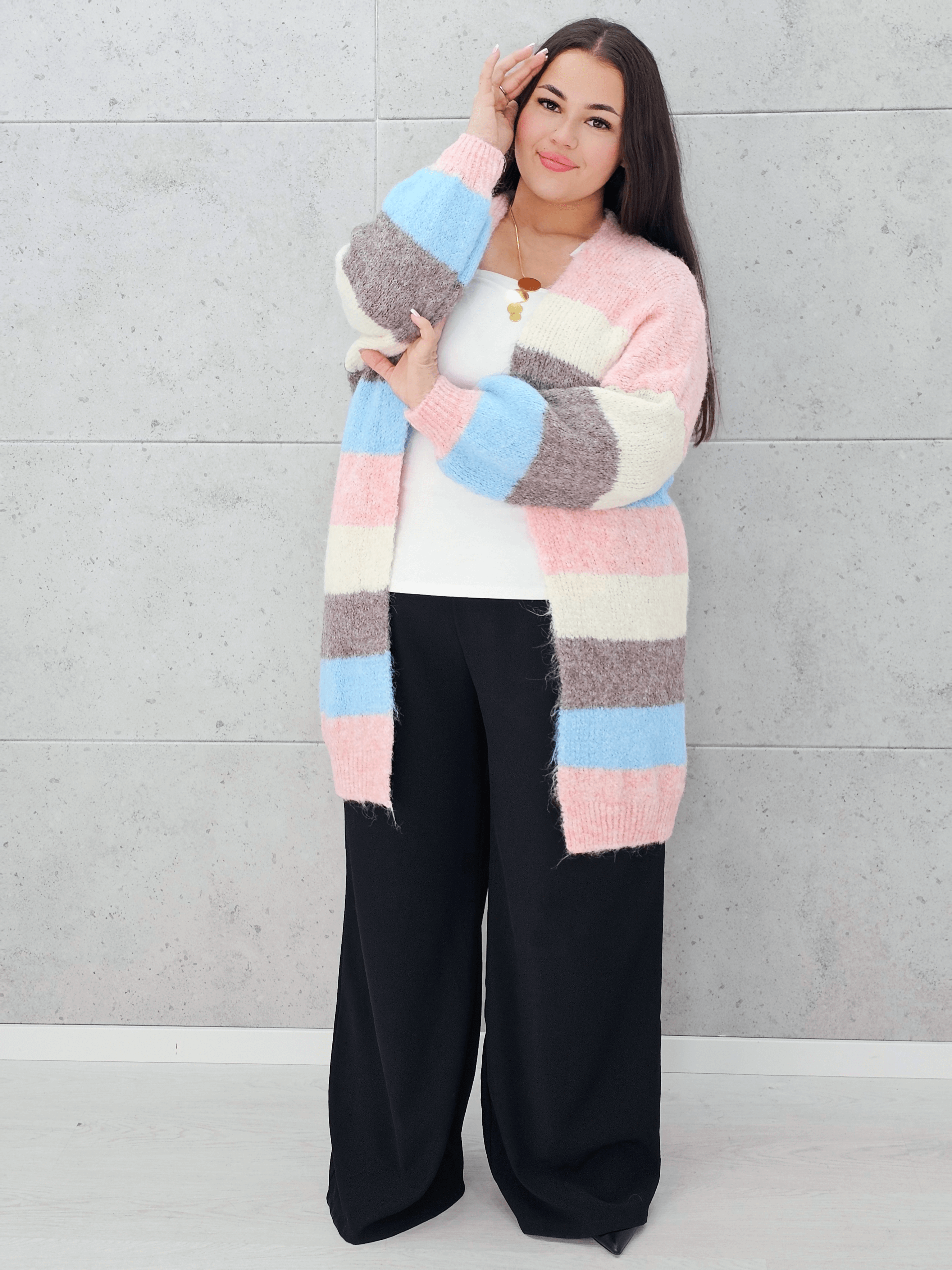 Kardigan w paski Stylowa XL