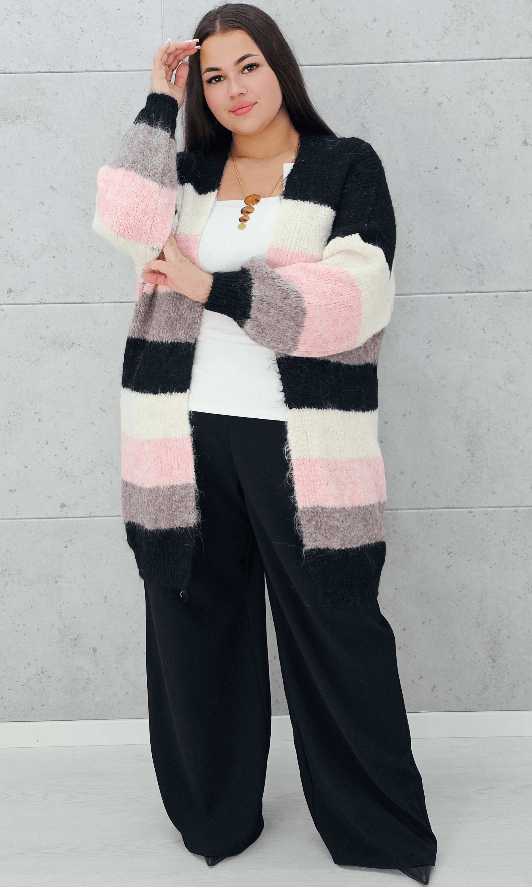 Kardigan w paski Stylowa XL