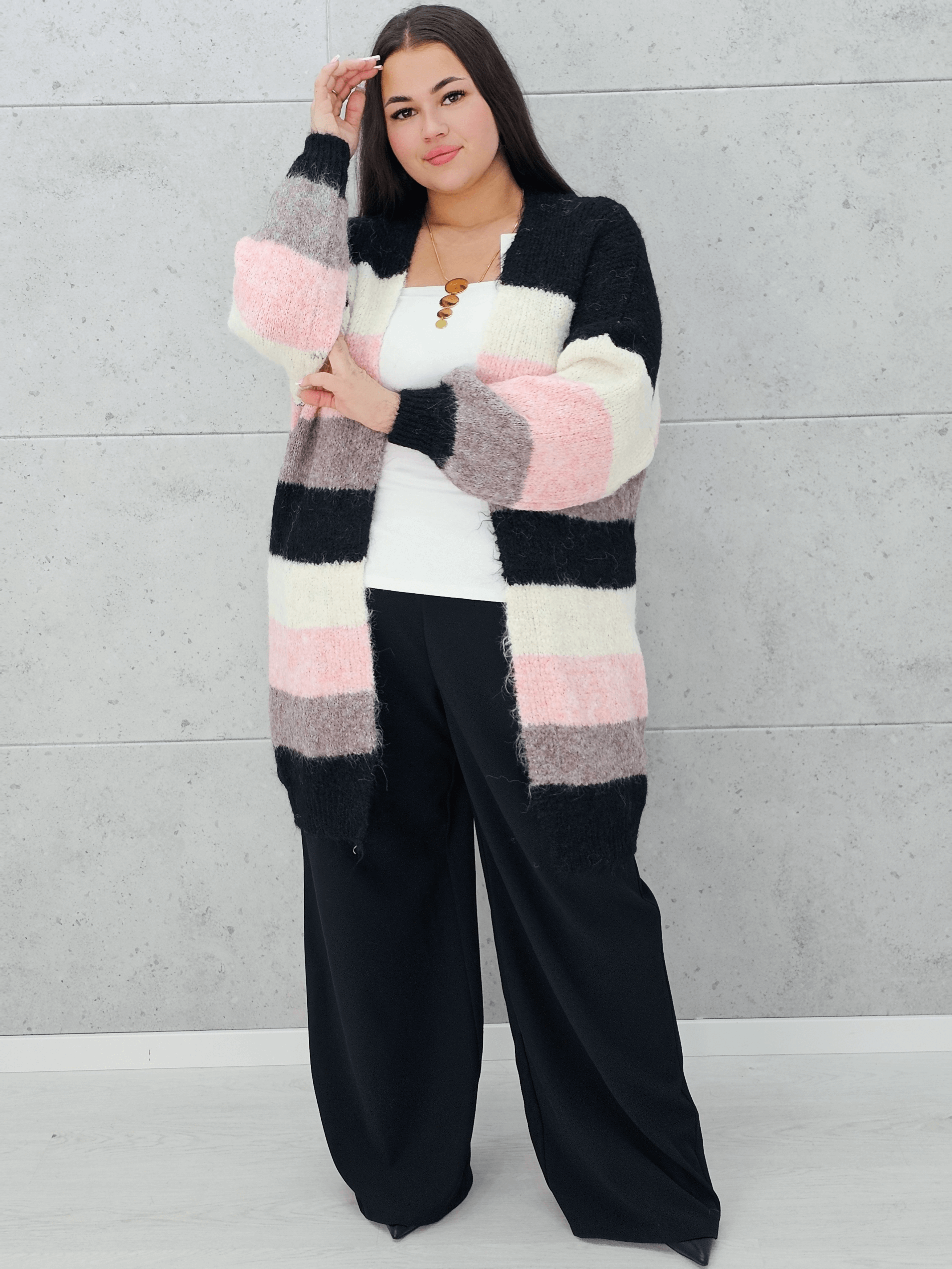 Kardigan w paski Stylowa XL