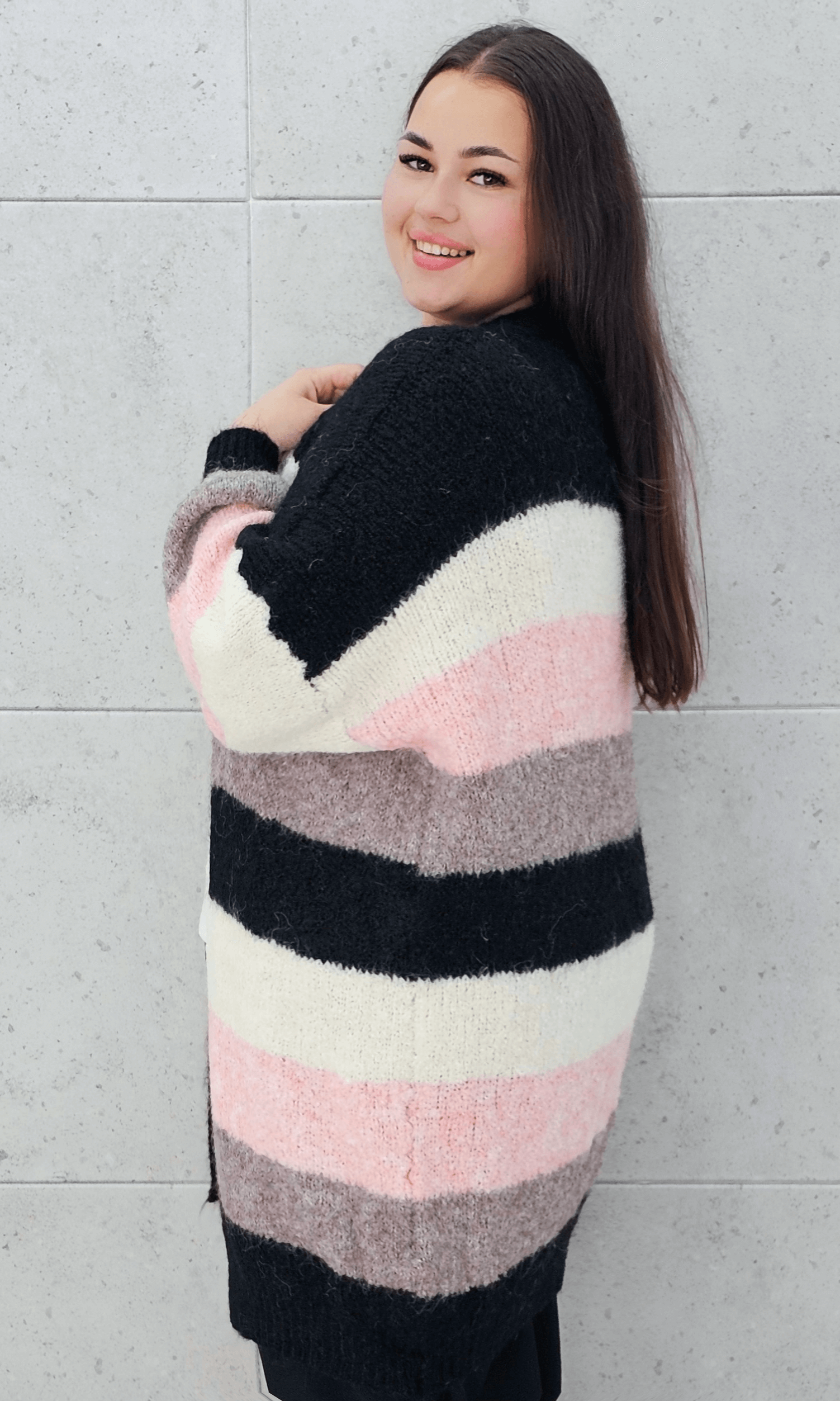 Kardigan w paski Stylowa XL