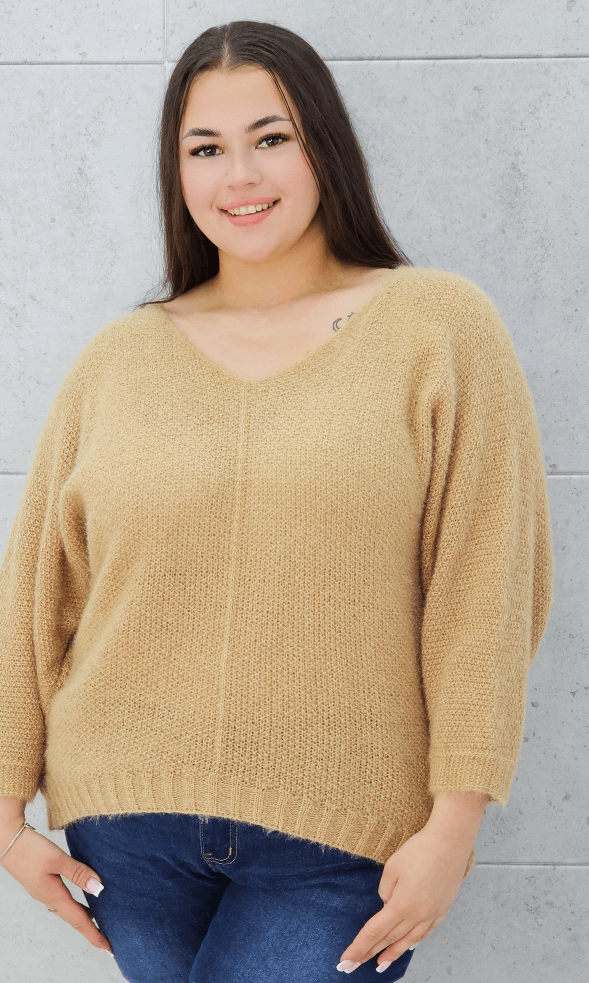 Sweter oversize z miękkiej dzianiny Stylowa XL